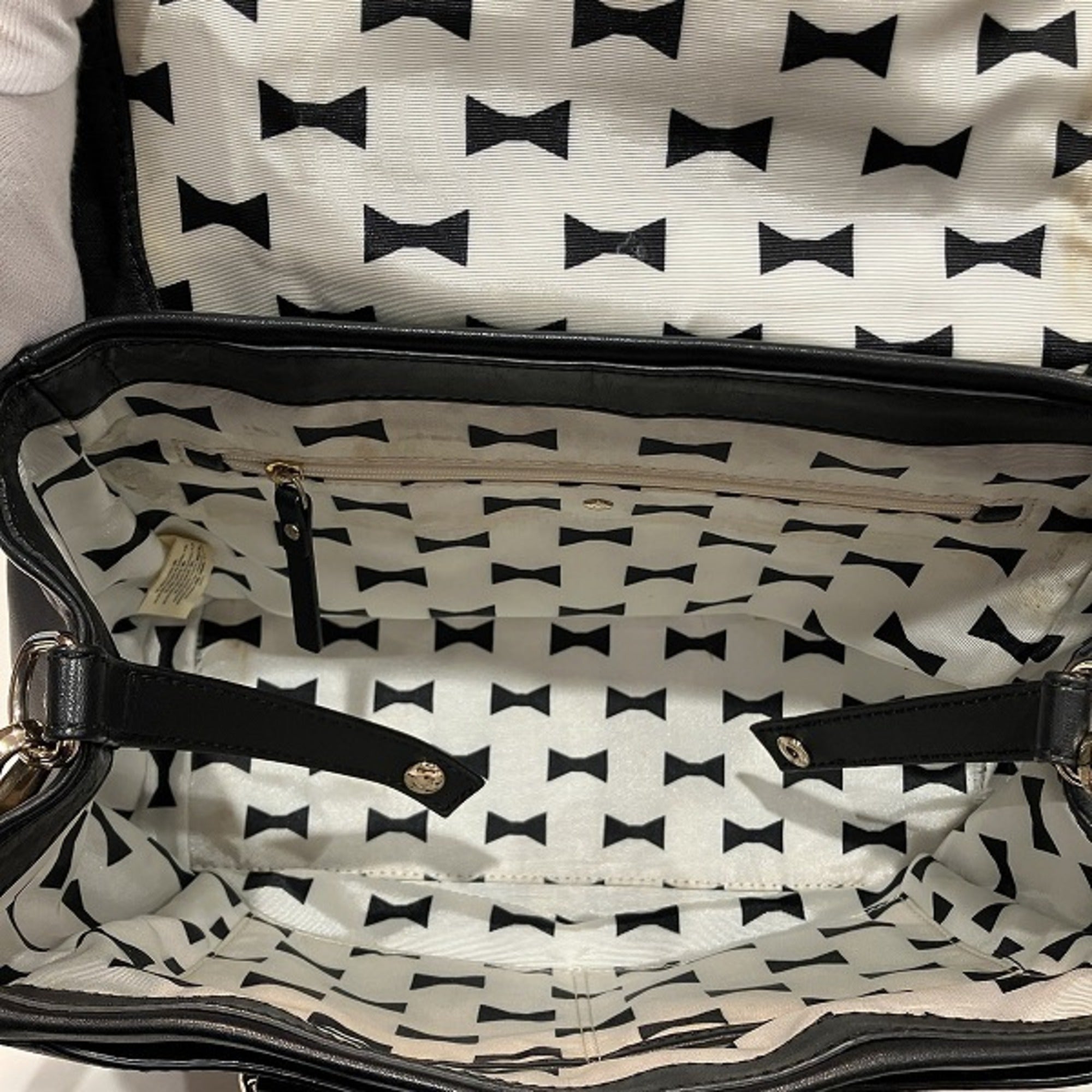 Kate Spade Black Leather Handbag Shoulder Bag (Pre-Owned)