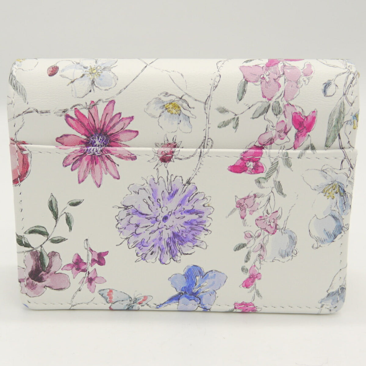 Christian Dior Multi-Color White Leather Pochette Pouch (Pre-Owned)
