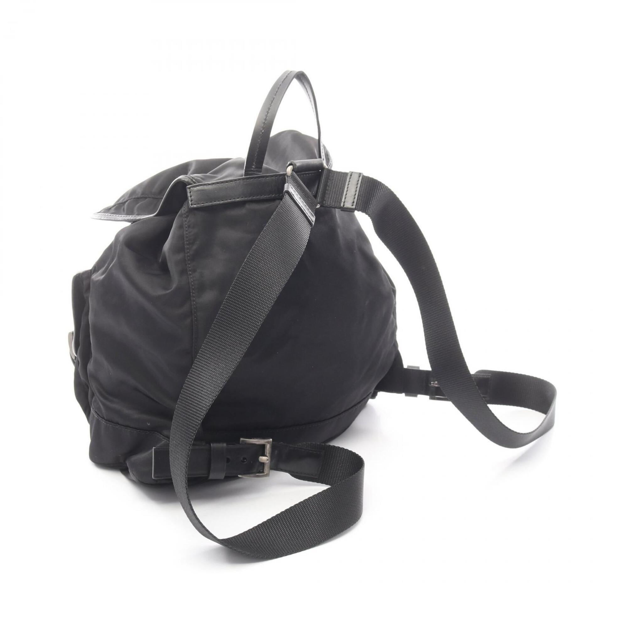 Prada Black Nylon Backpack Handbag (Pre-Owned)