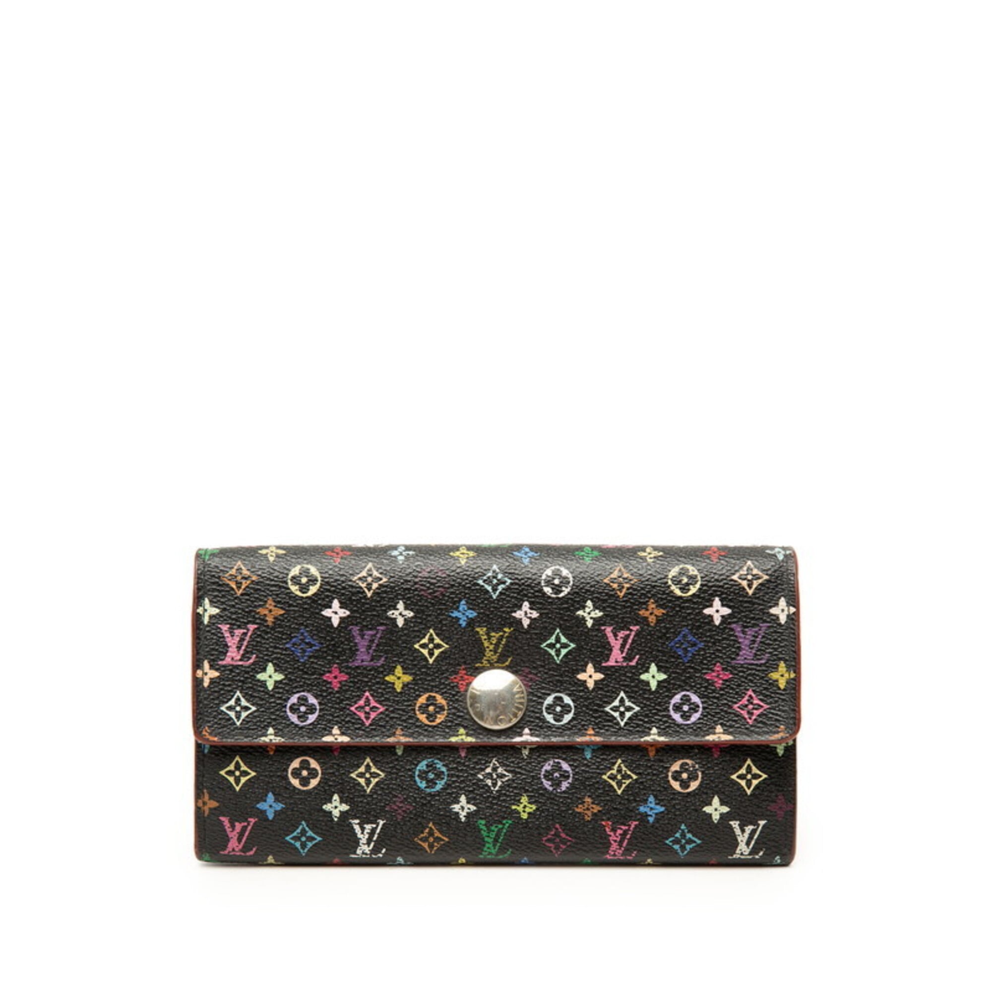 Louis Vuitton Monogram Multi-Color Noir Pvc Leather Coin Purse/Coin Case (Pre-Owned)