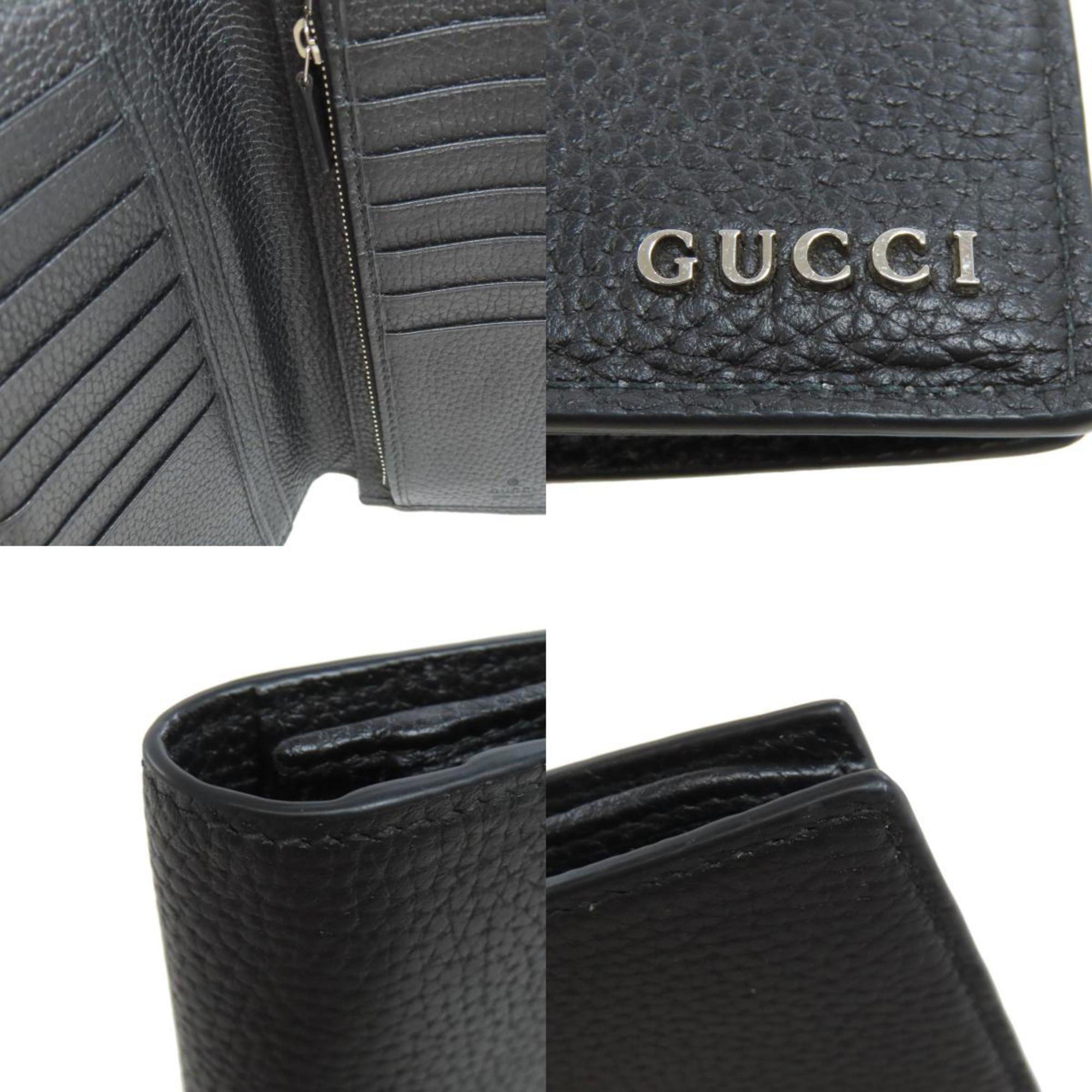 Gucci Black Leather Long Wallet (Bi-Fold) (Pre-Owned)