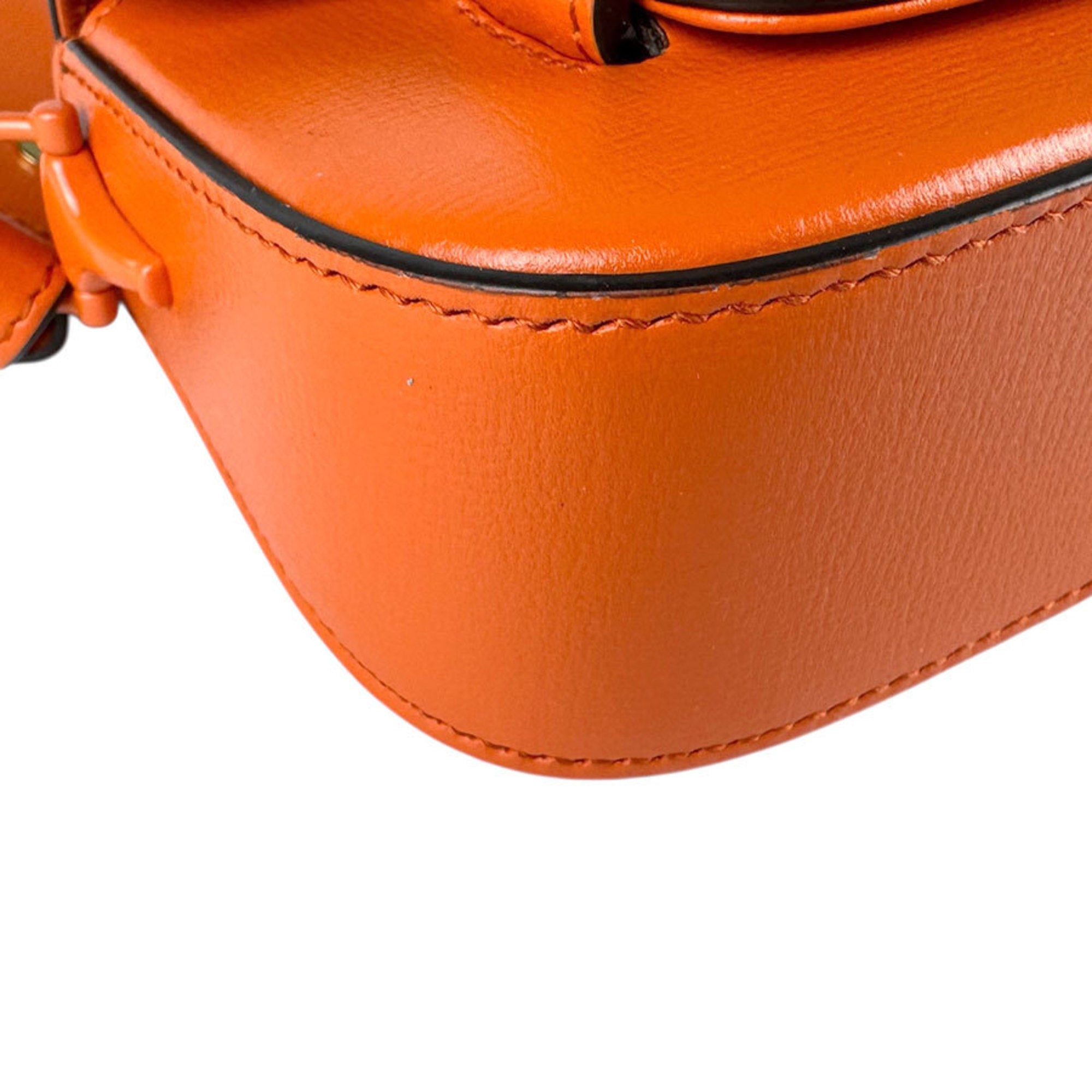 Gucci Orange Leather Shoulder Bag (Pre-Owned)