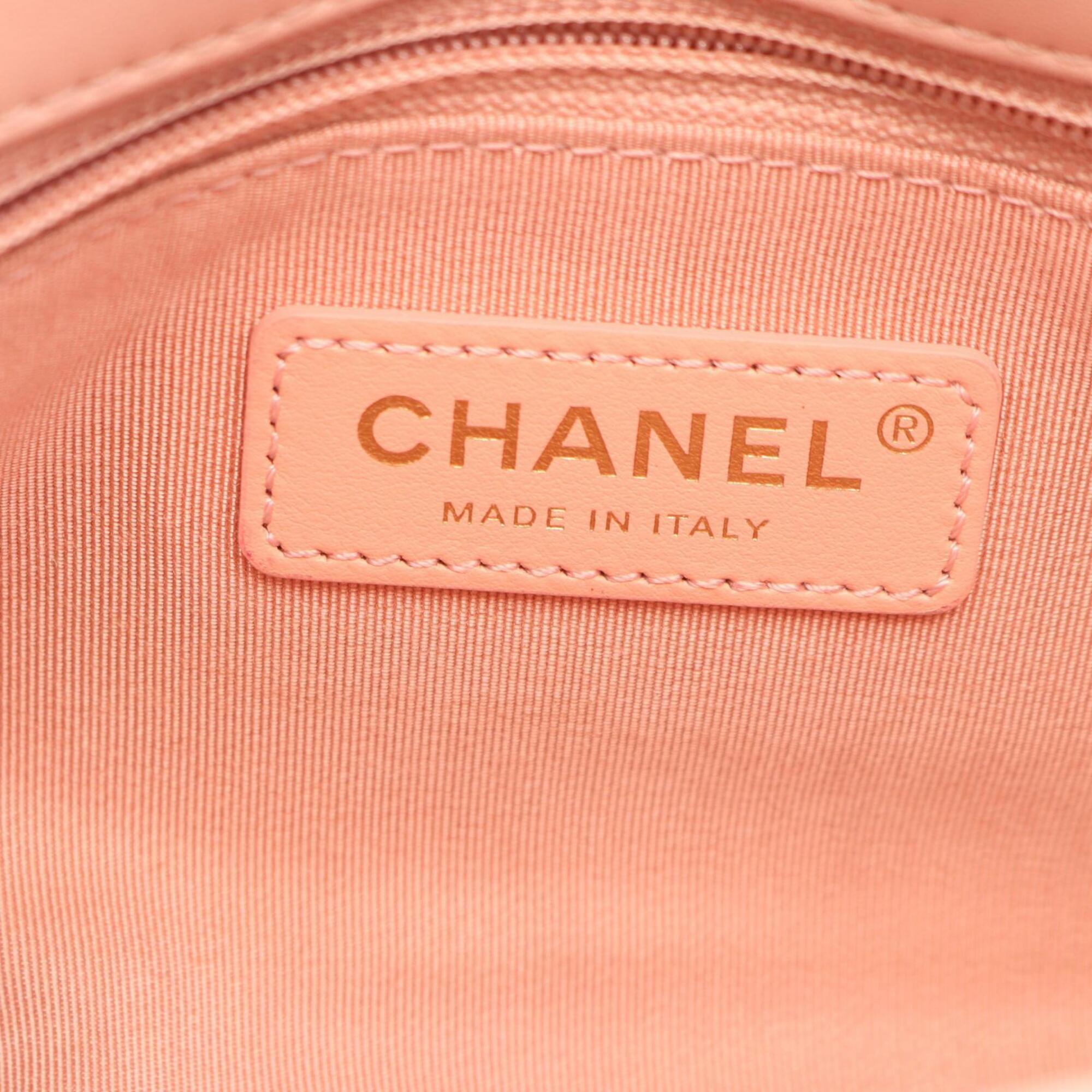 Chanel Pink Leather Handbag Shoulder Bag (Pre-Owned)