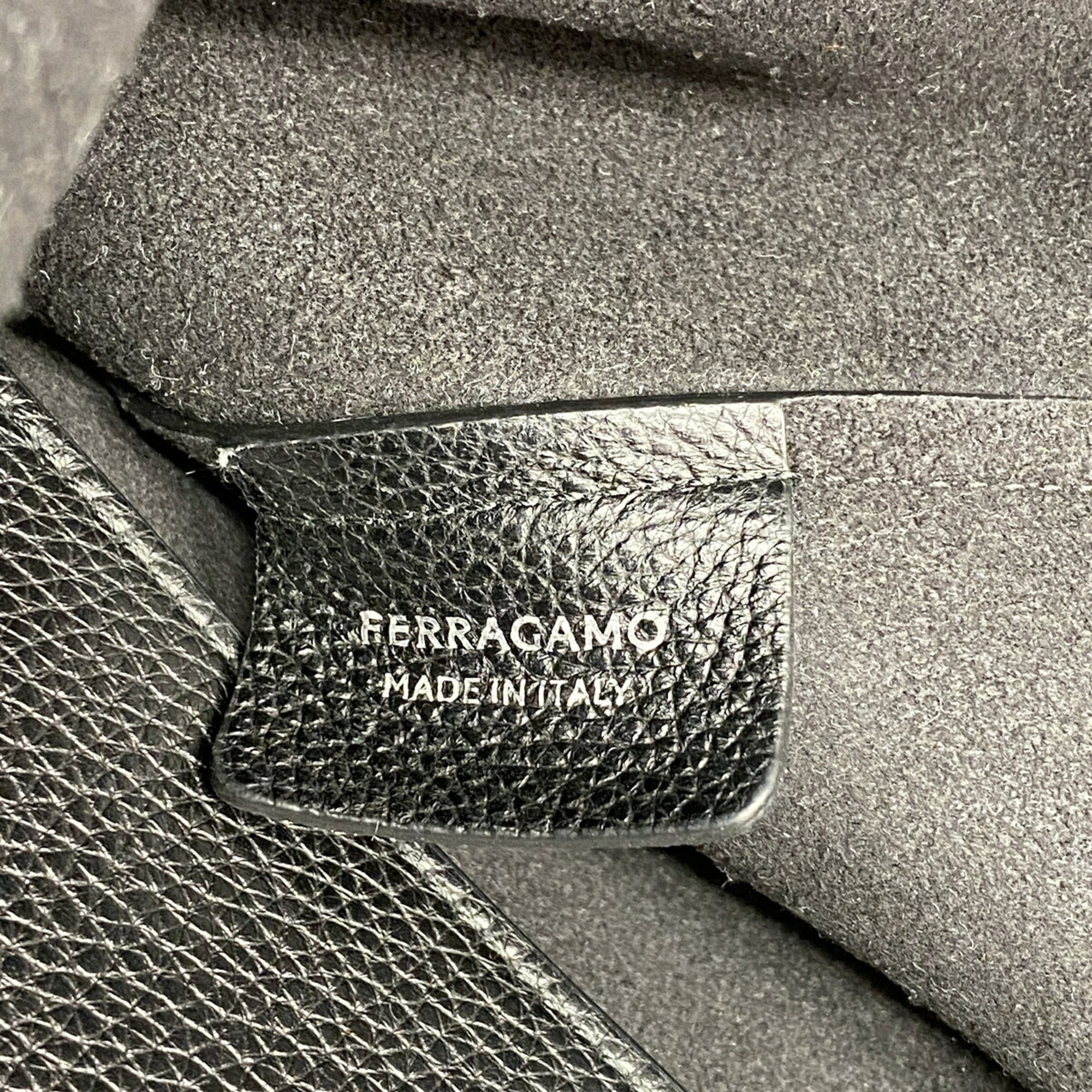 Salvatore Ferragamo Black Leather Tote Bag (Pre-Owned)