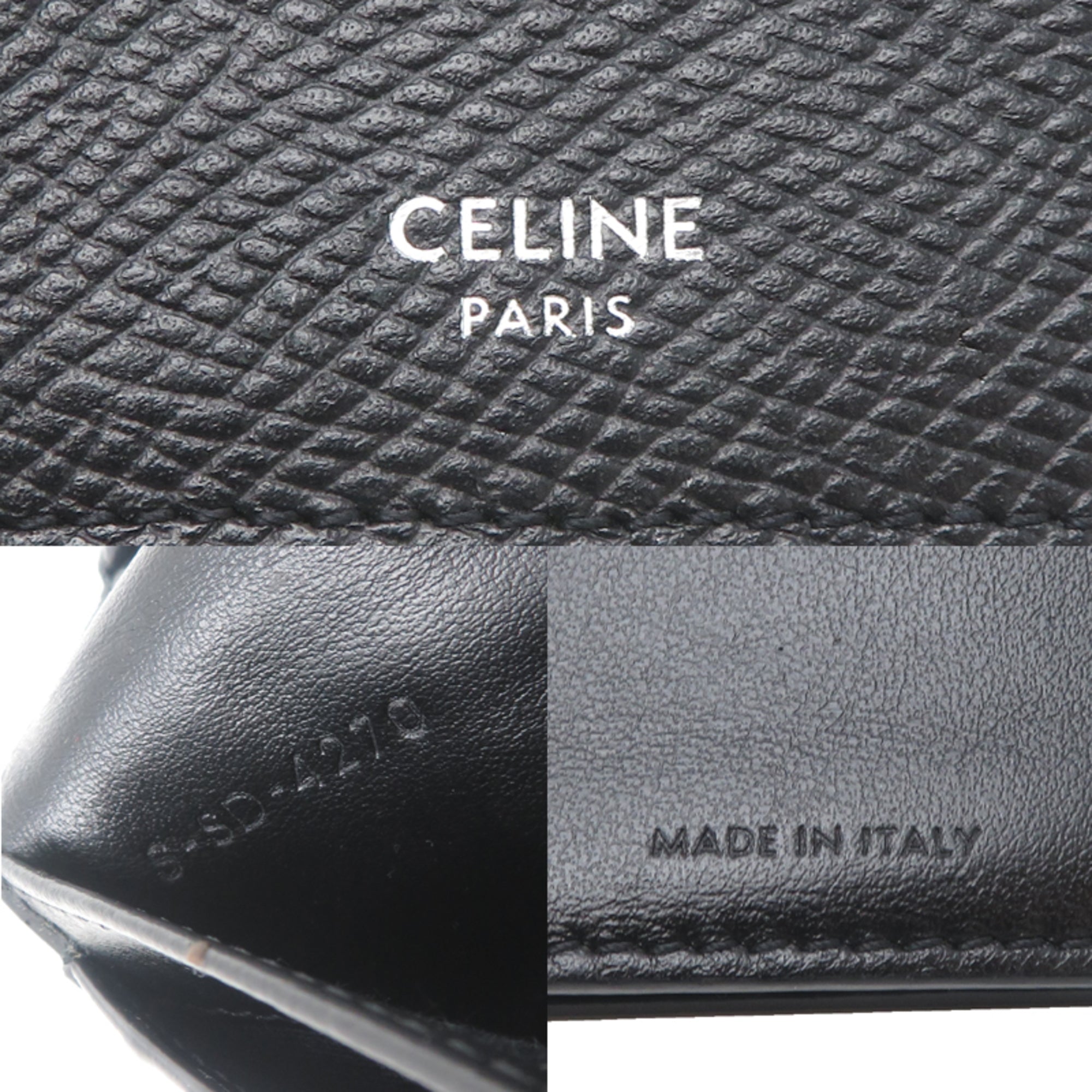 Celine Black Leather Long Wallet (Bi-Fold) (Pre-Owned)
