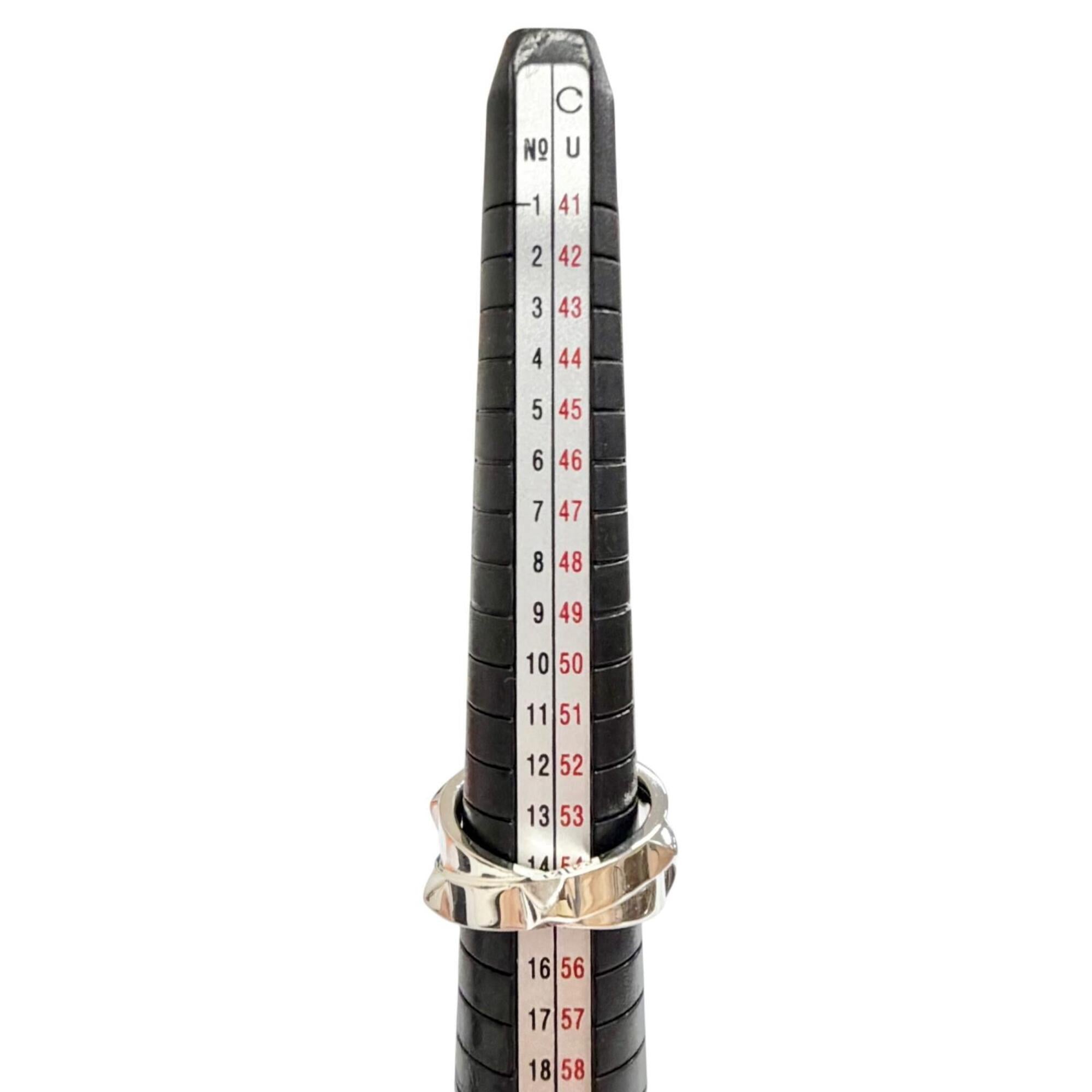 Hermes Silver Silver 925 Band Ring (Pre-Owned)