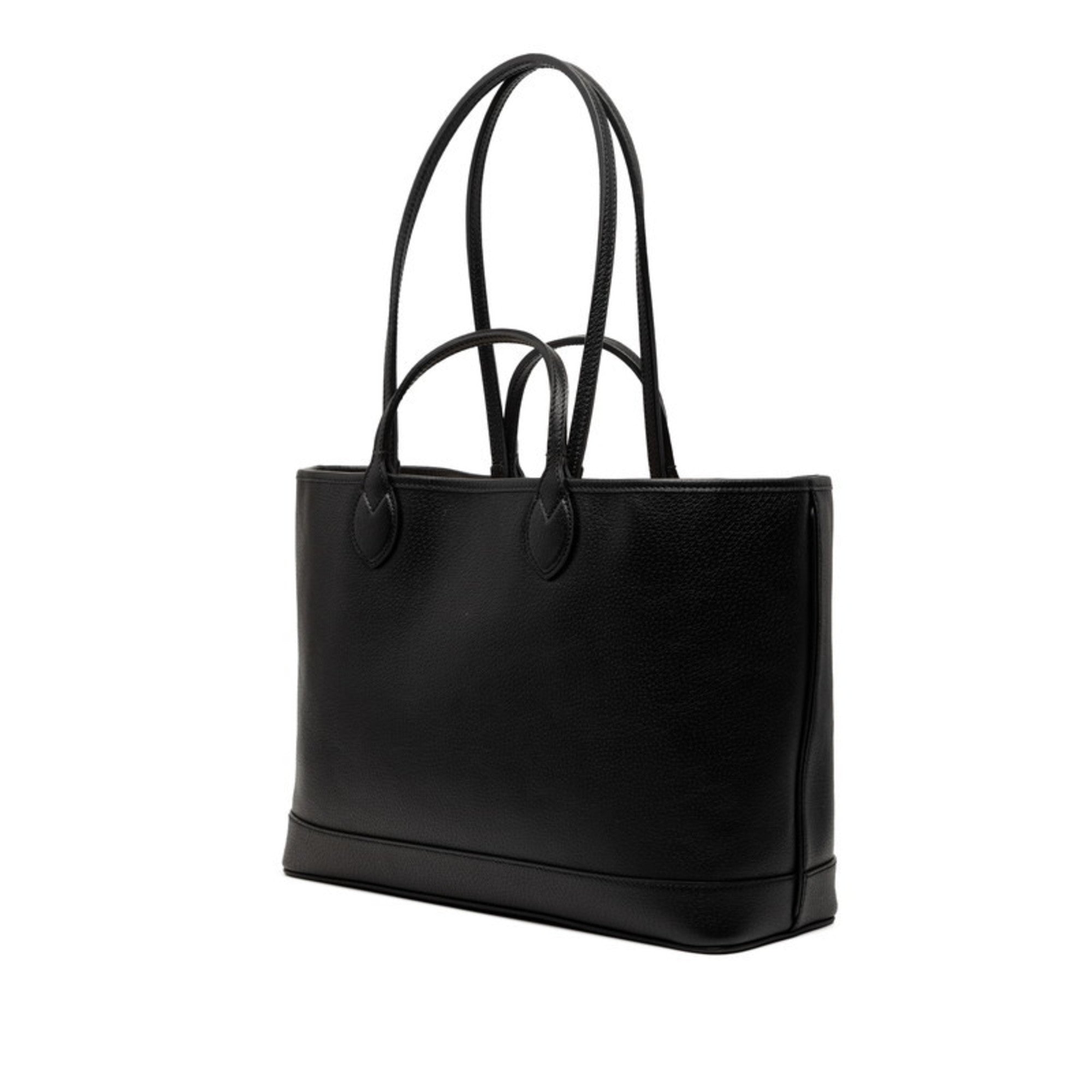 Gucci Black Leather Pvc Handbag Shoulder Bag Tote Bag (Pre-Owned)