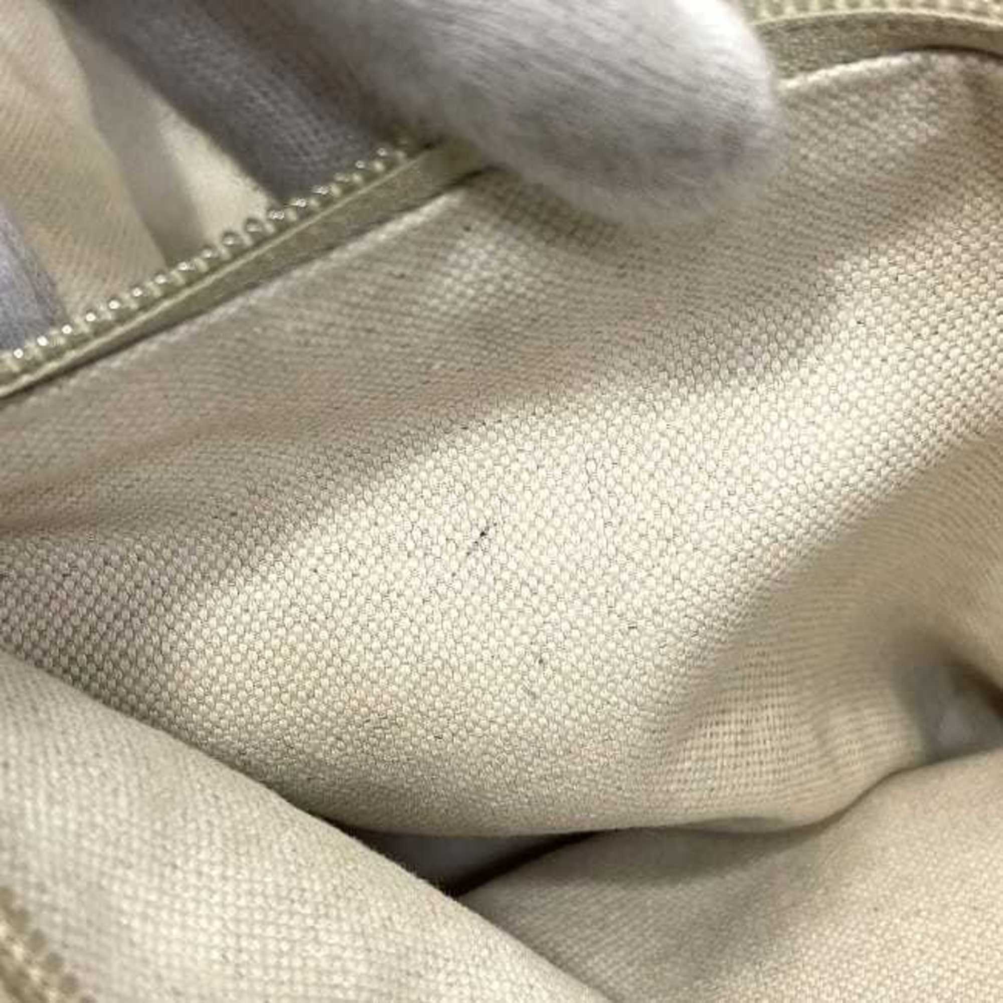 Gucci Black Red Color Canvas Leather Handbag Tote Bag (Pre-Owned)