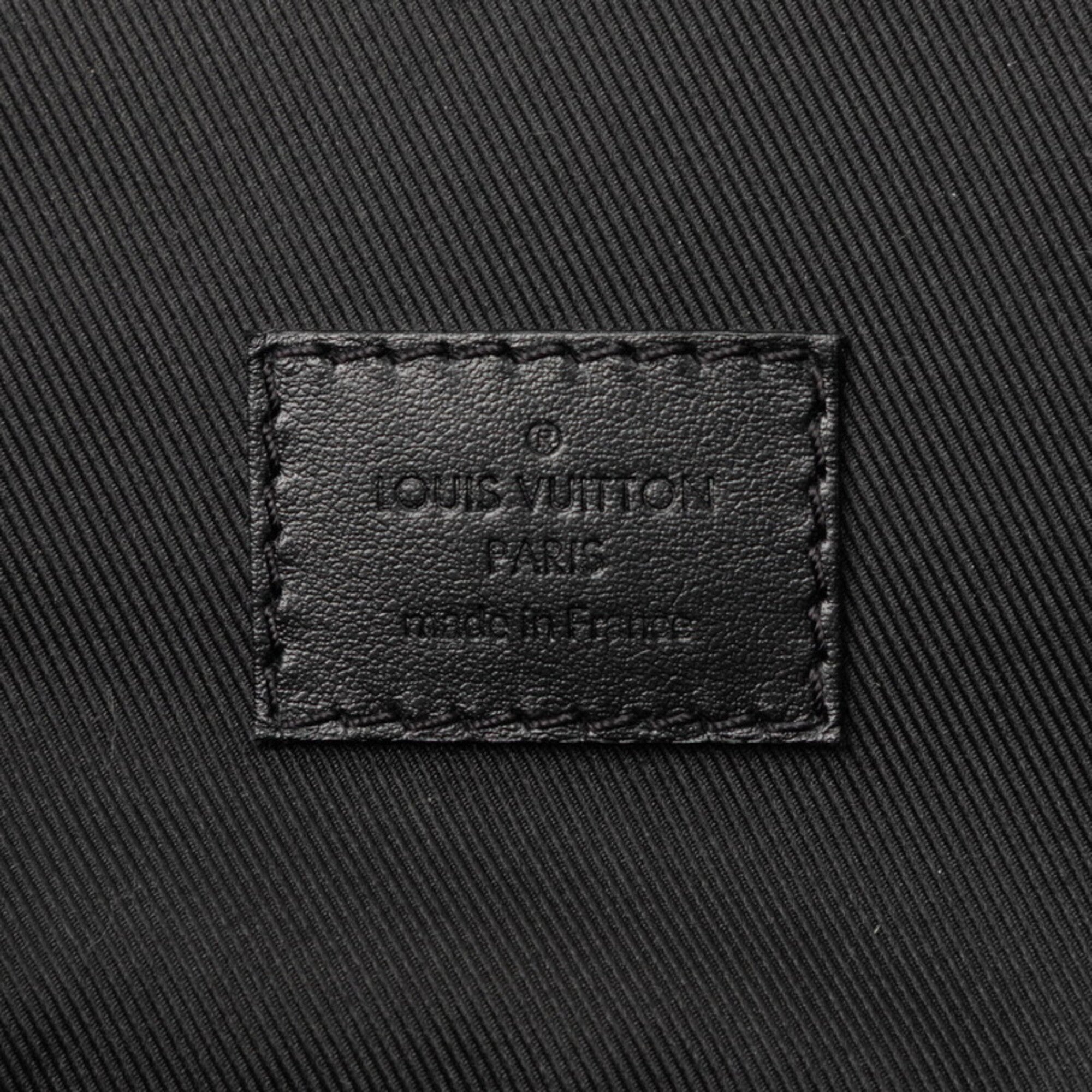 Louis Vuitton Black Gray Pvc Leather Backpack (Pre-Owned)
