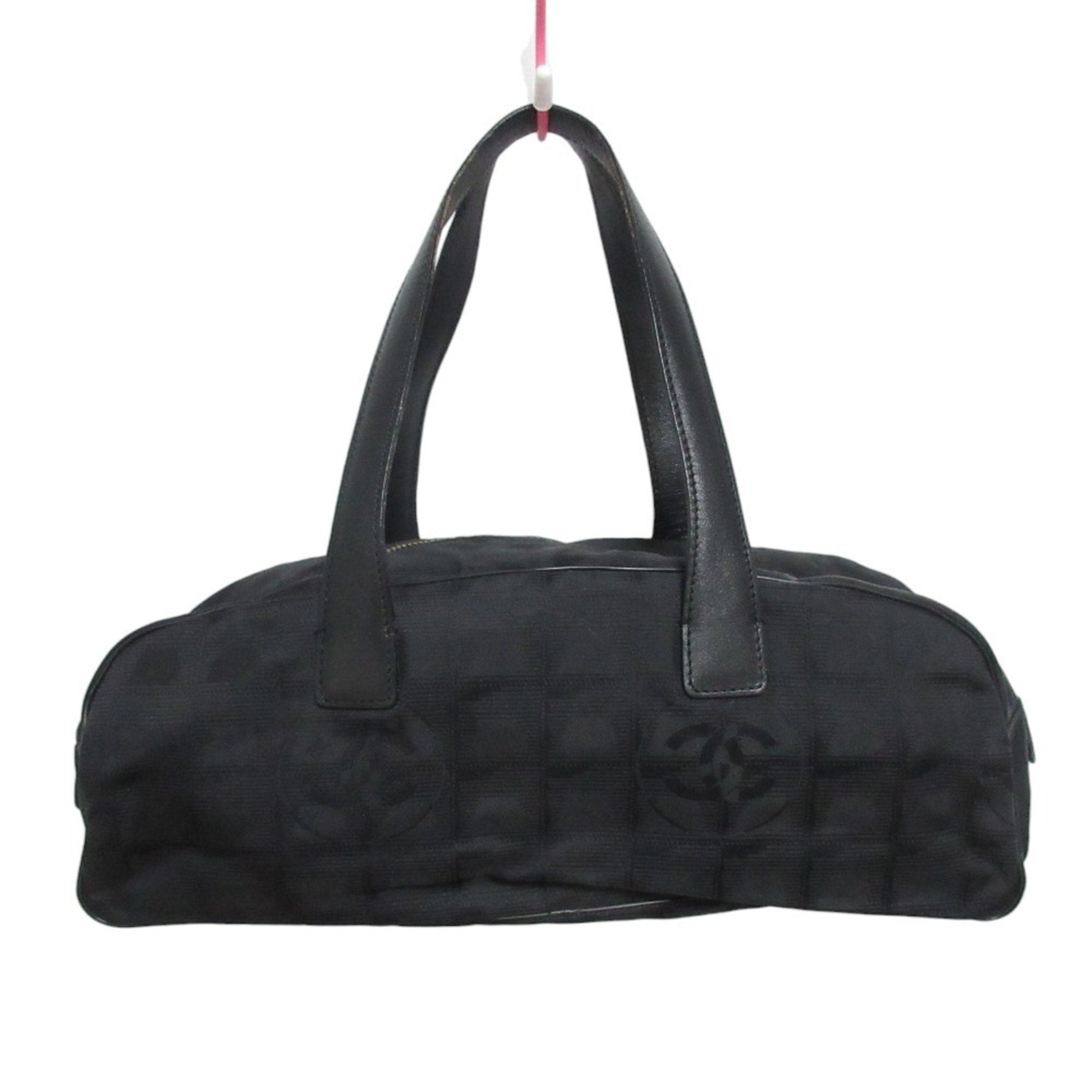 Chanel Black New Travel Line Boston Bag Handbag (Pre-Owned)