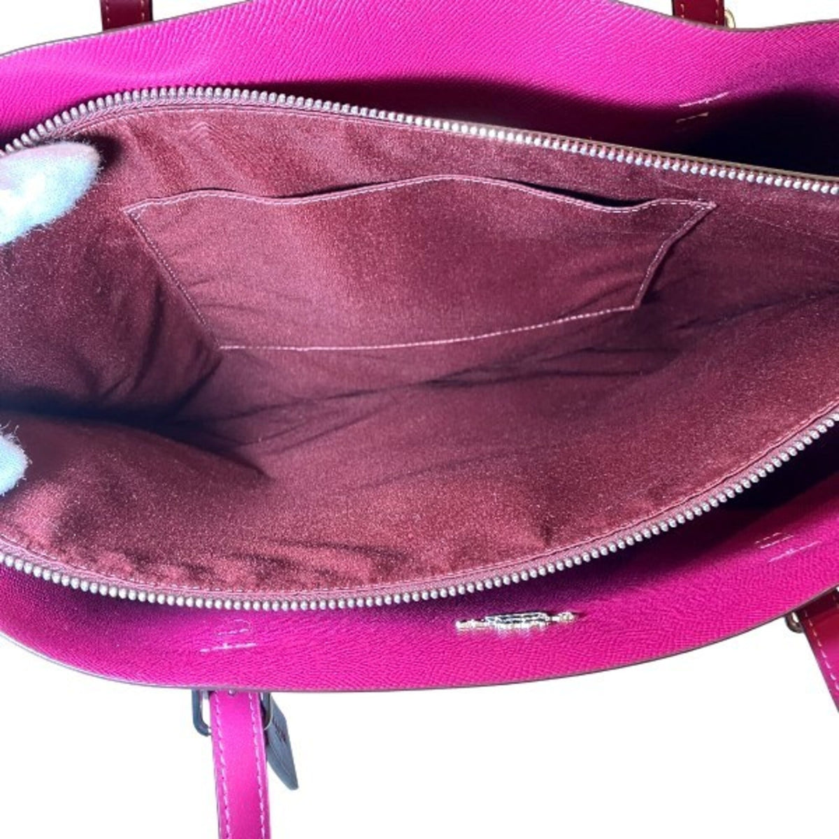 Coach Brown Pink Signature Line Shoulder Bag Tote Bag (Pre-Owned)