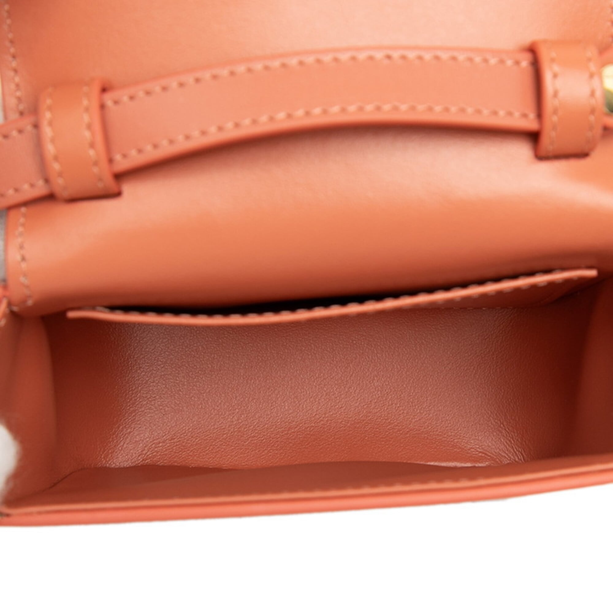 Celine Pink Orange Leather Pochette Shoulder Bag (Pre-Owned)