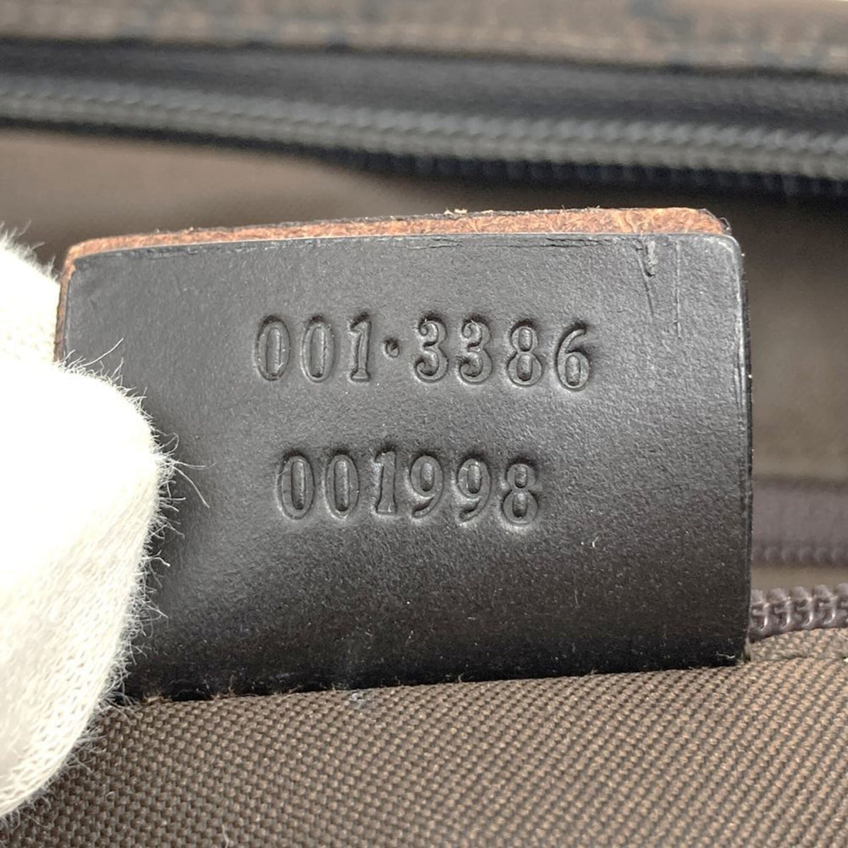 Gucci Brown Nylon Handbag Shoulder Bag (Pre-Owned)