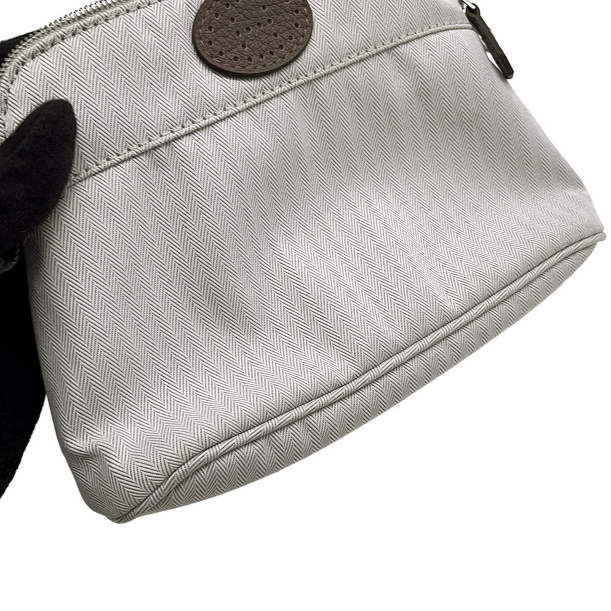 Hermes Beige Etoupe Gray Cotton Polyamide Fanny Pack Handbag (Pre-Owned)