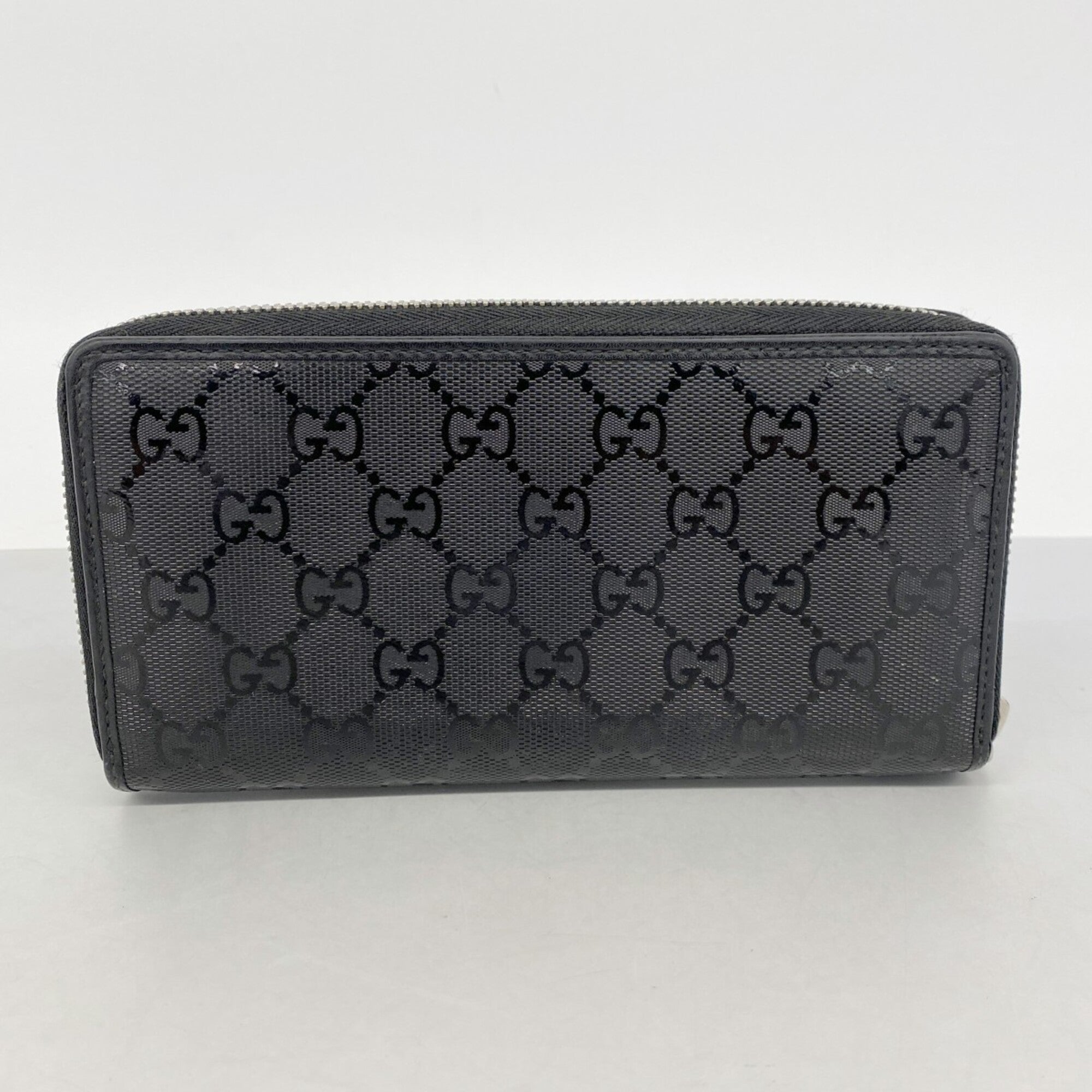 Gucci Black Pvc Long Wallet (Bi-Fold) (Pre-Owned)