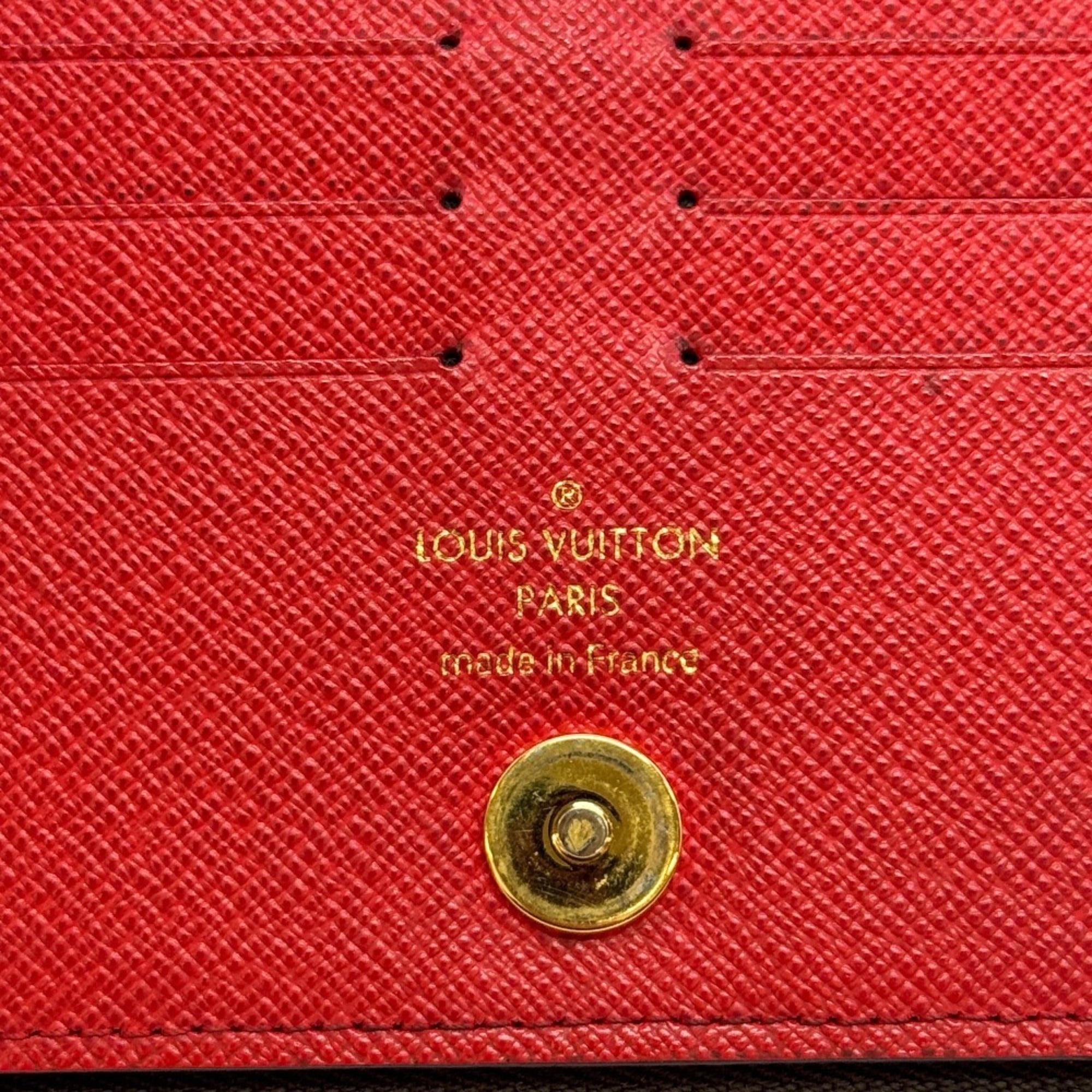 Louis Vuitton Monogram Brown Coquelicots Monogram Monogram Long Wallet (Bi-Fold) (Pre-Owned)