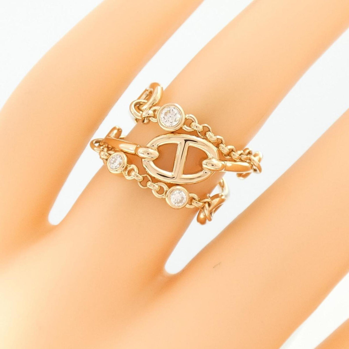 Hermes Pink Gold (18K) Band Ring (Pre-Owned)
