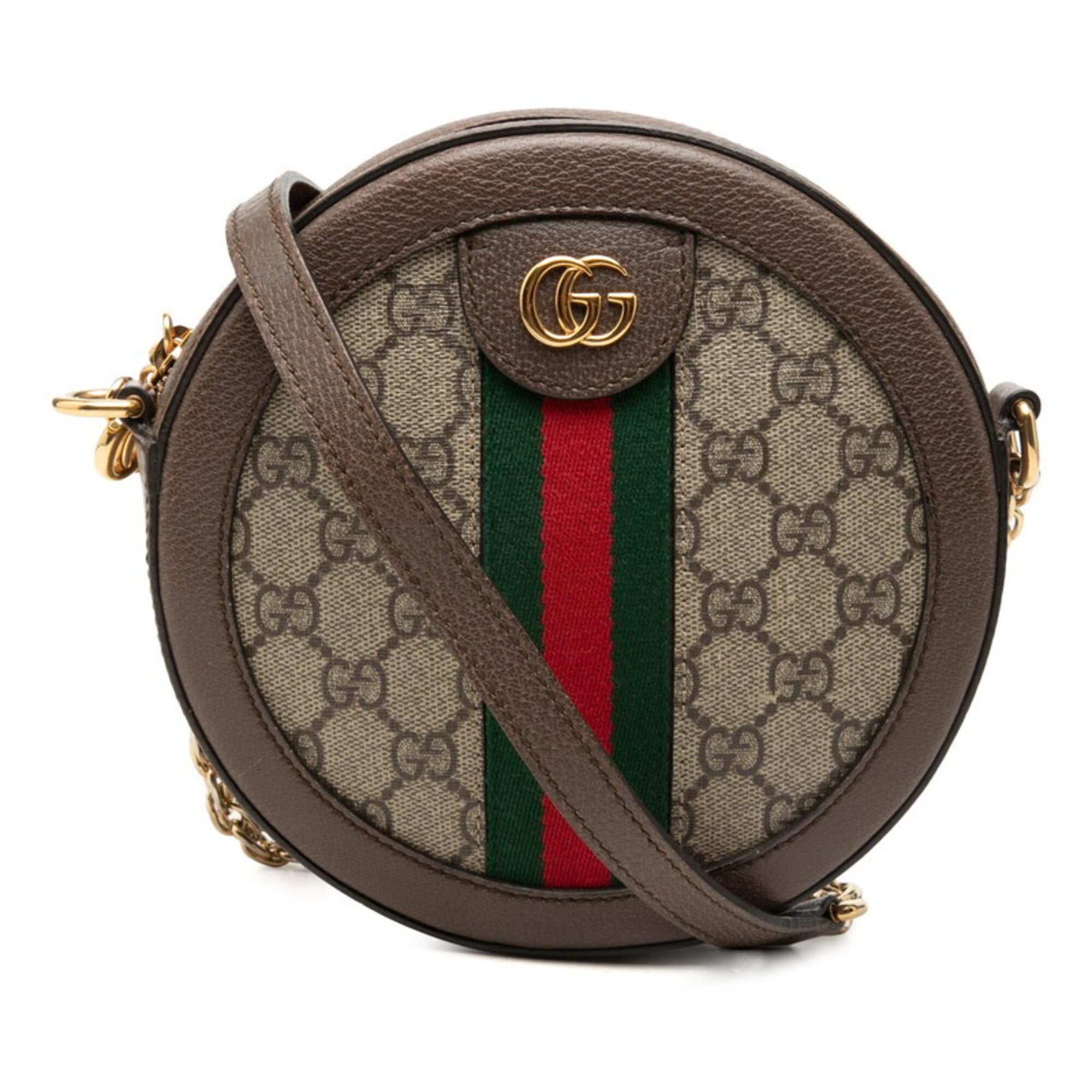 Gucci Beige Brown Pvc Leather Shoulder Bag (Pre-Owned)