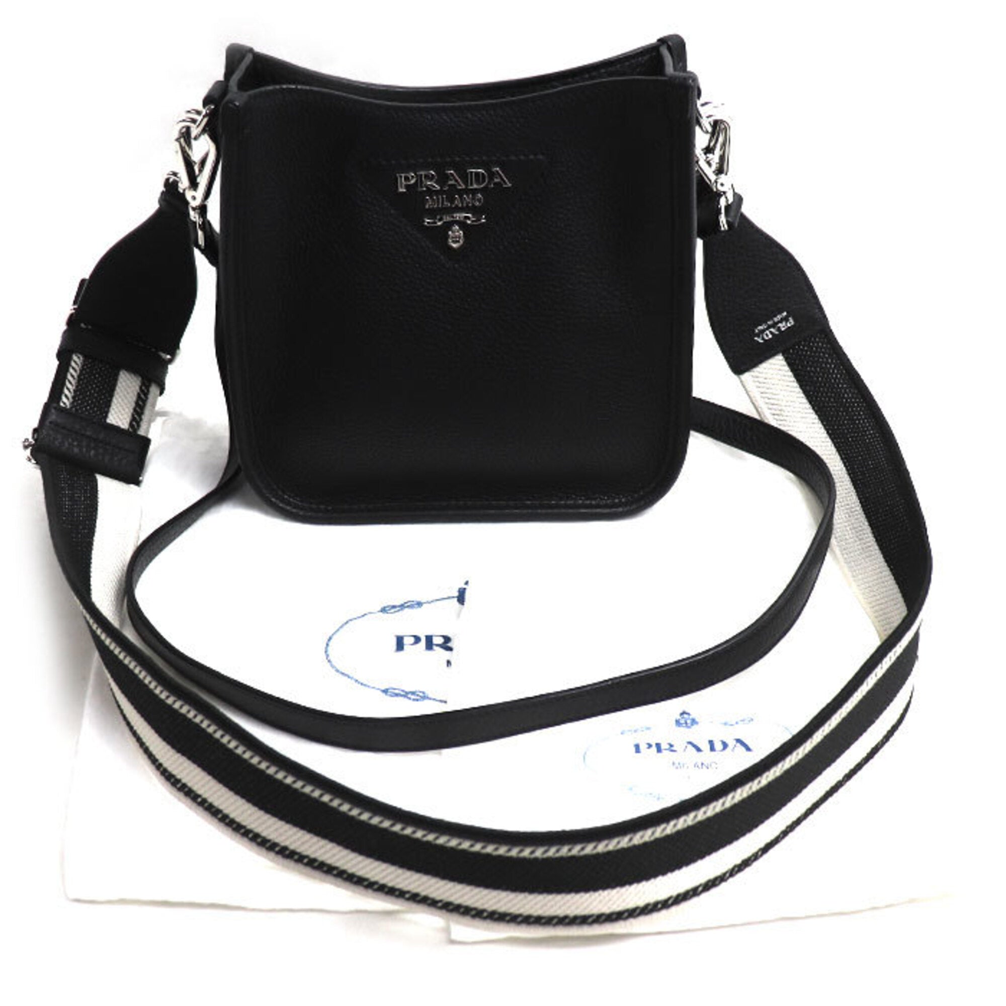 Prada Black Leather Shoulder Bag (Pre-Owned)