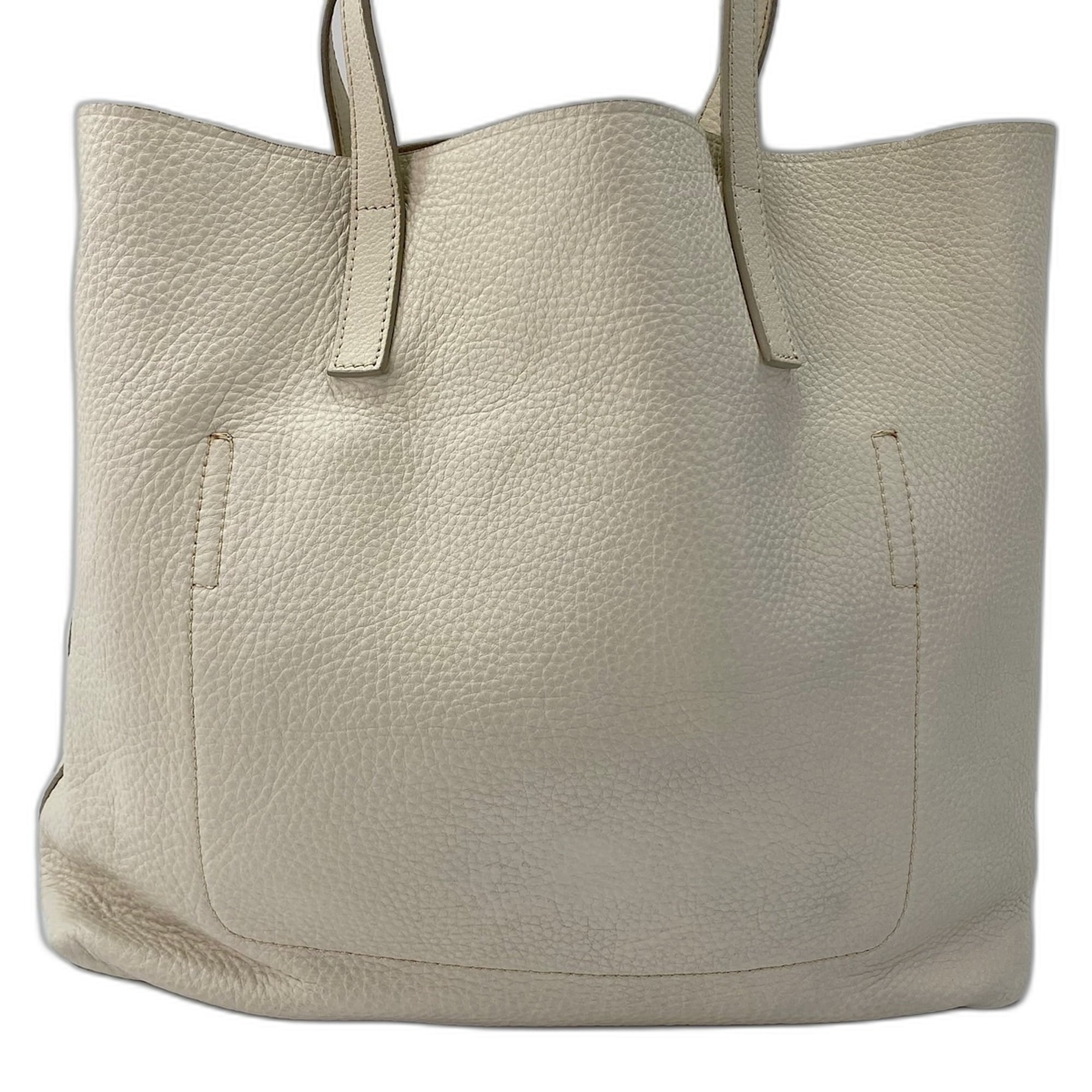 Prada White Leather Tote Bag (Pre-Owned)