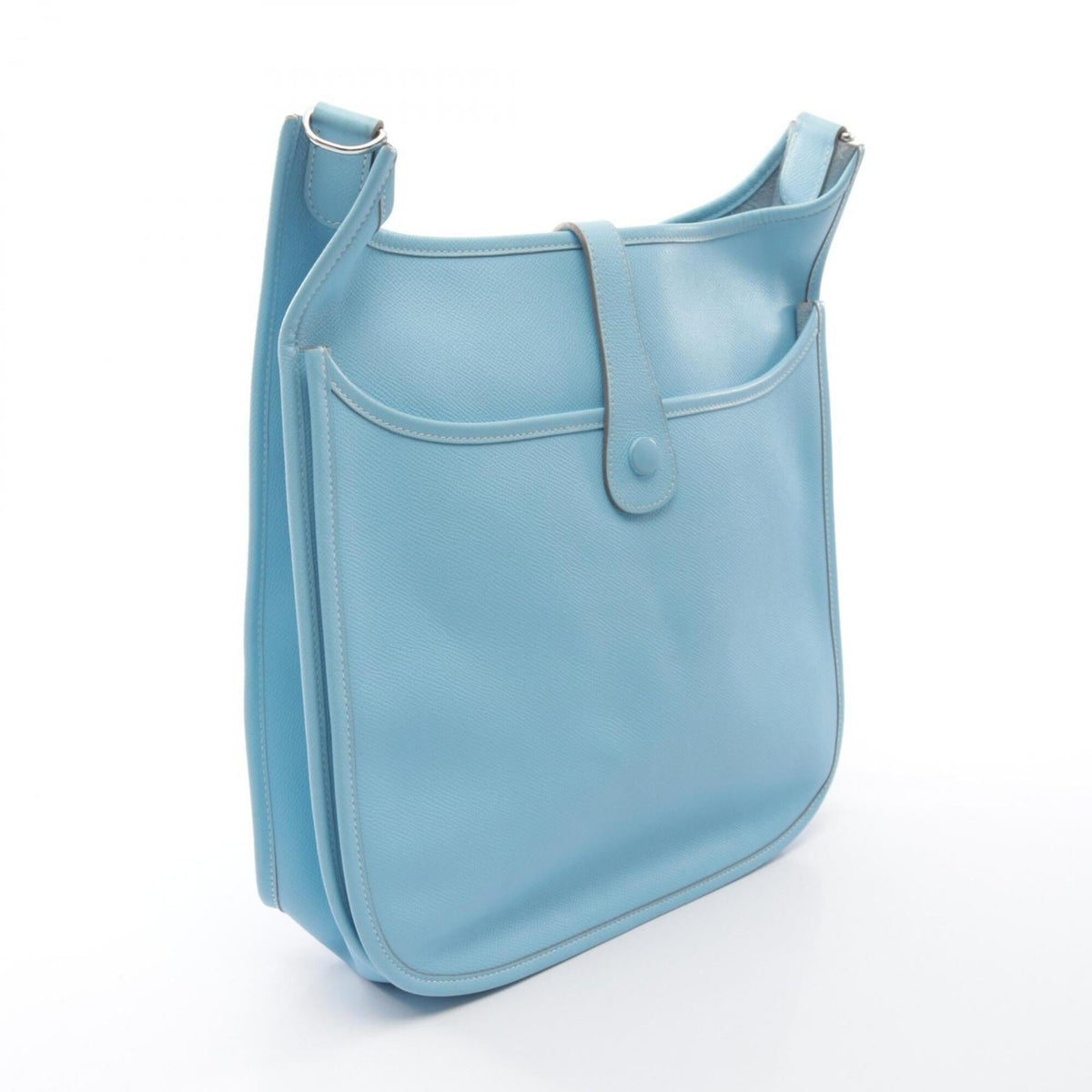 Hermes Blue Epsom Leather Handbag Shoulder Bag (Pre-Owned)