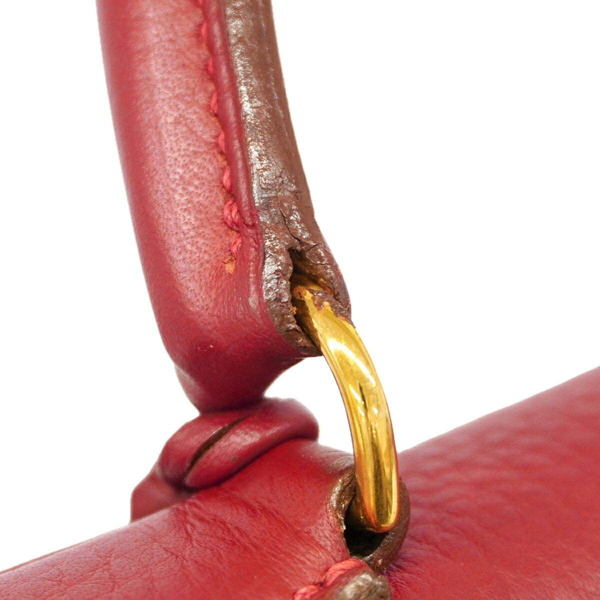 Hermes Rouge Vif Togo Leather Handbag (Pre-Owned)