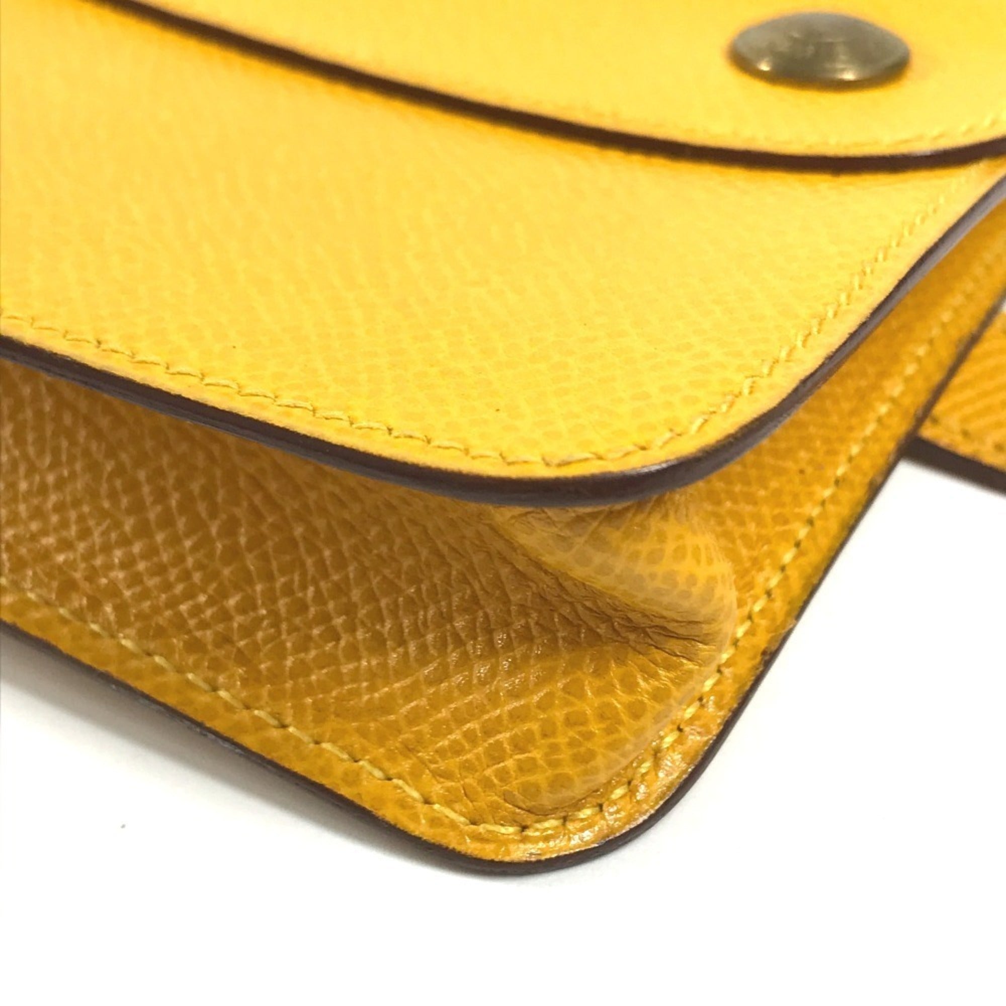 Hermes Yellow Courchevel Leather Fanny Pack Pochette Sling Bag (Pre-Owned)
