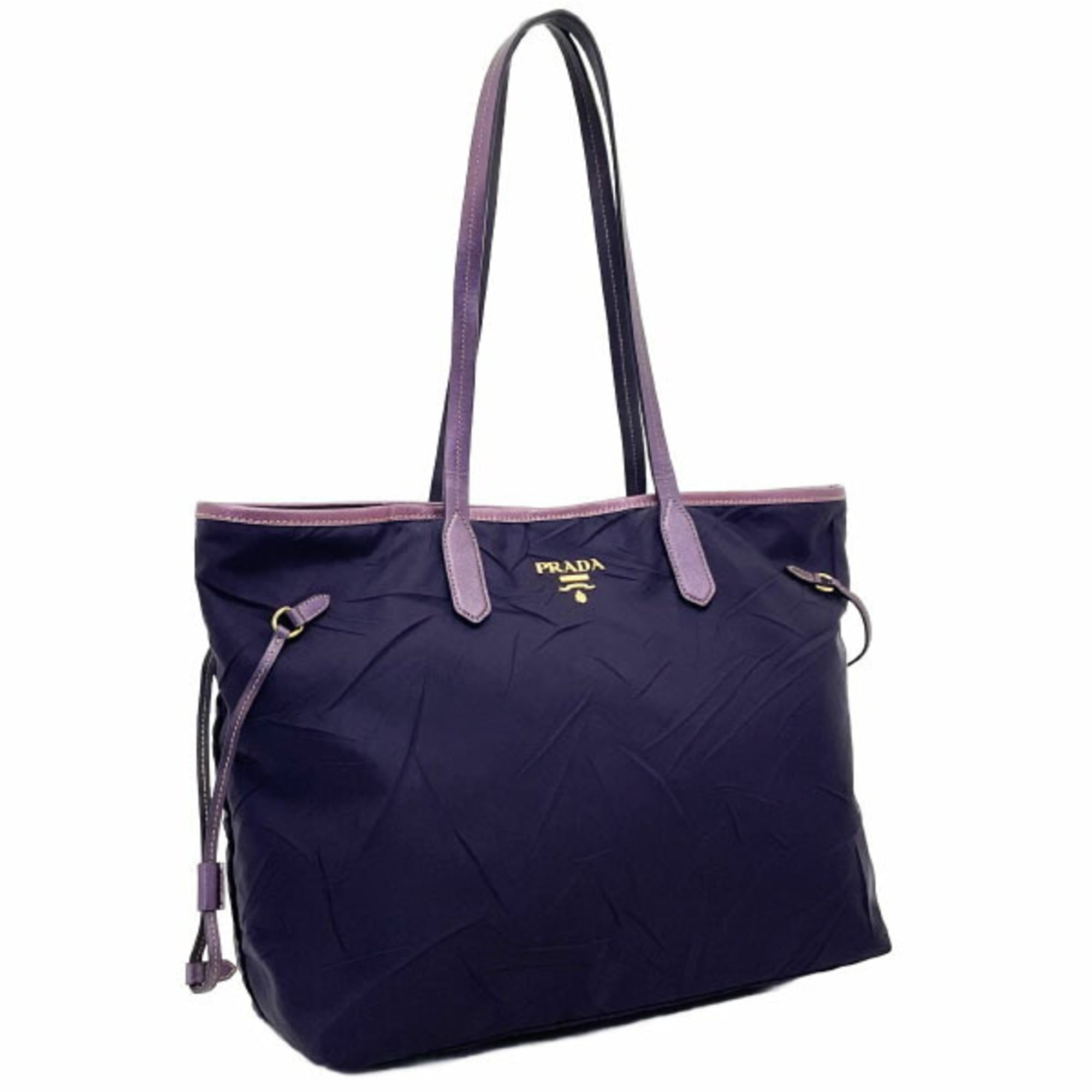 Prada Purple Nylon Handbag Shoulder Bag Tote Bag (Pre-Owned)