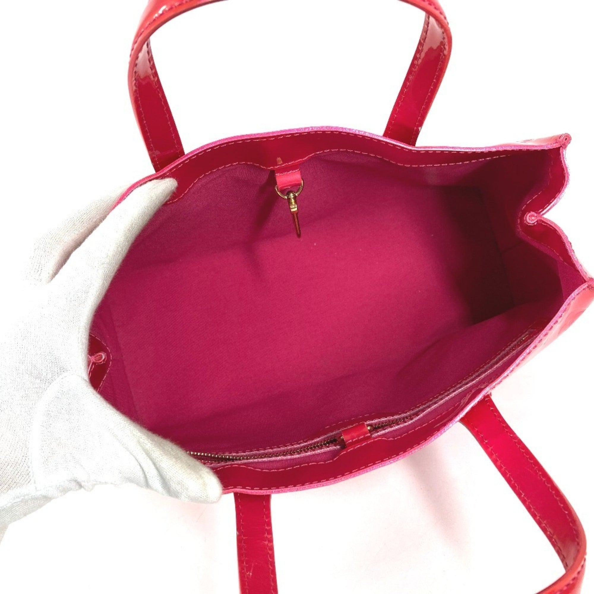 Louis Vuitton Galle Pink Rose Pop Monogram Vernis Handbag Tote Bag (Pre-Owned)