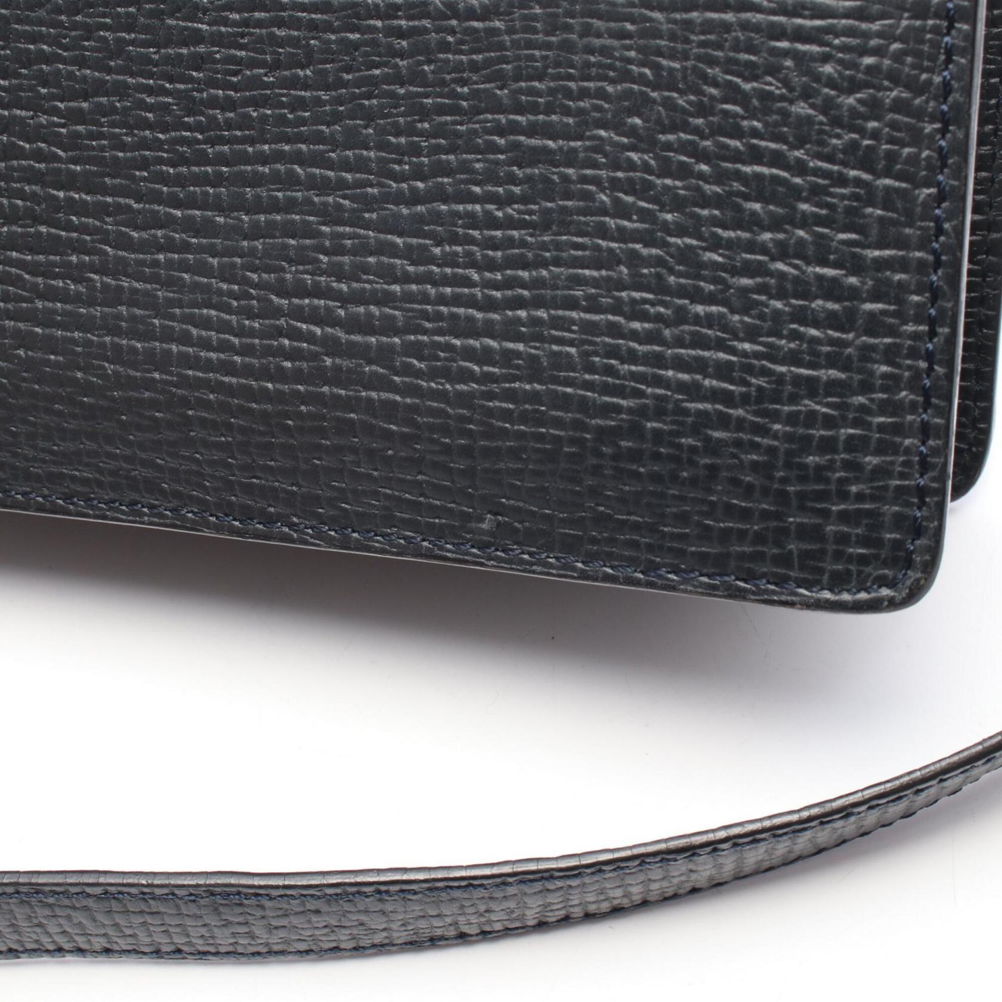 Loewe Navy Leather Handbag (Pre-Owned)