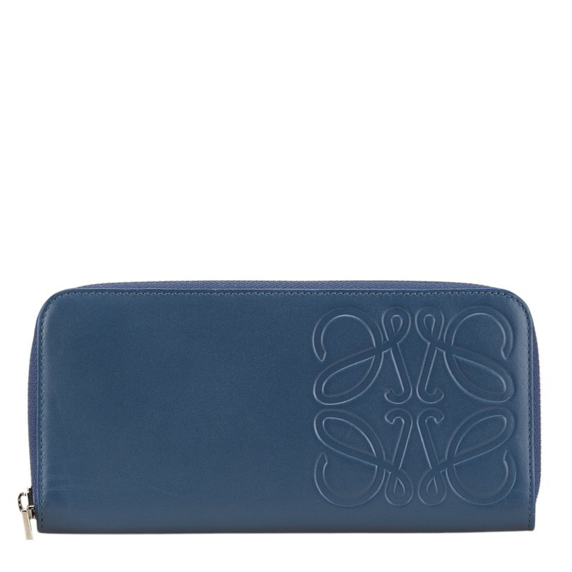 Loewe Blue Leather Long Wallet (Bi-Fold) (Pre-Owned)