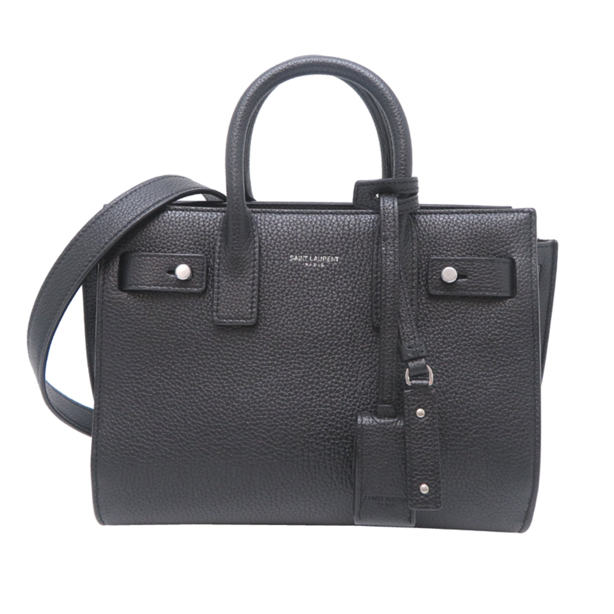 Saint Laurent Black Leather Handbag (Pre-Owned)