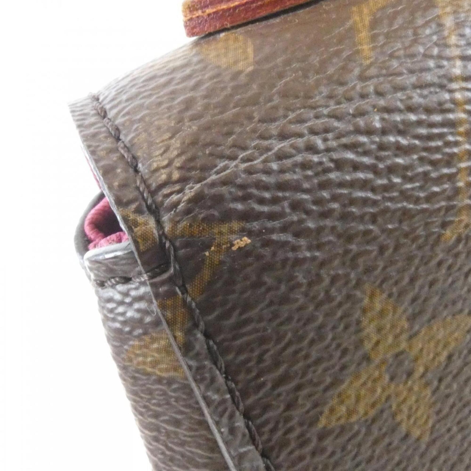 Louis Vuitton Monogram Fuchsia Marron Coated Canvas Handbag (Pre-Owned)