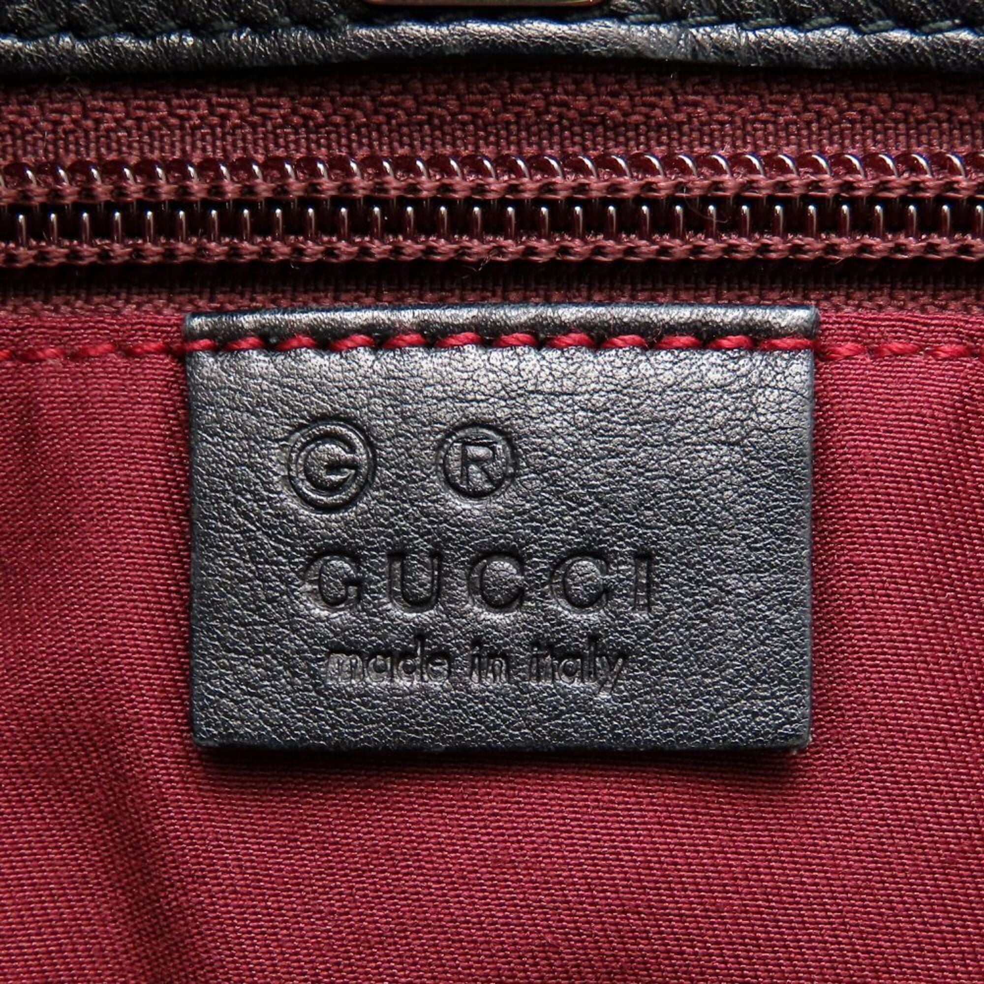 Gucci Black Gg Canvas Leather Tote Bag (Pre-Owned)