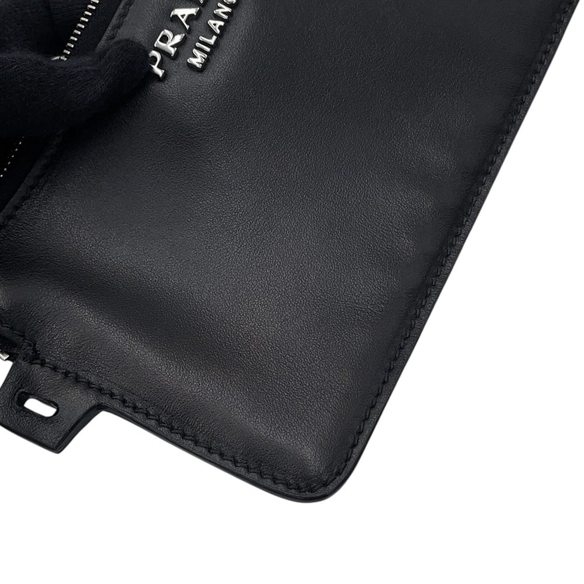 Prada Black Leather Handbag Pouch (Pre-Owned)