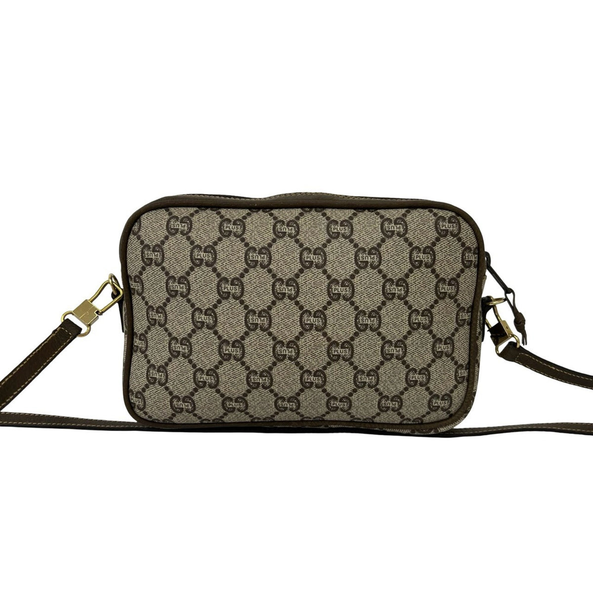 Gucci Brown Leather Pvc Shoulder Bag (Pre-Owned)