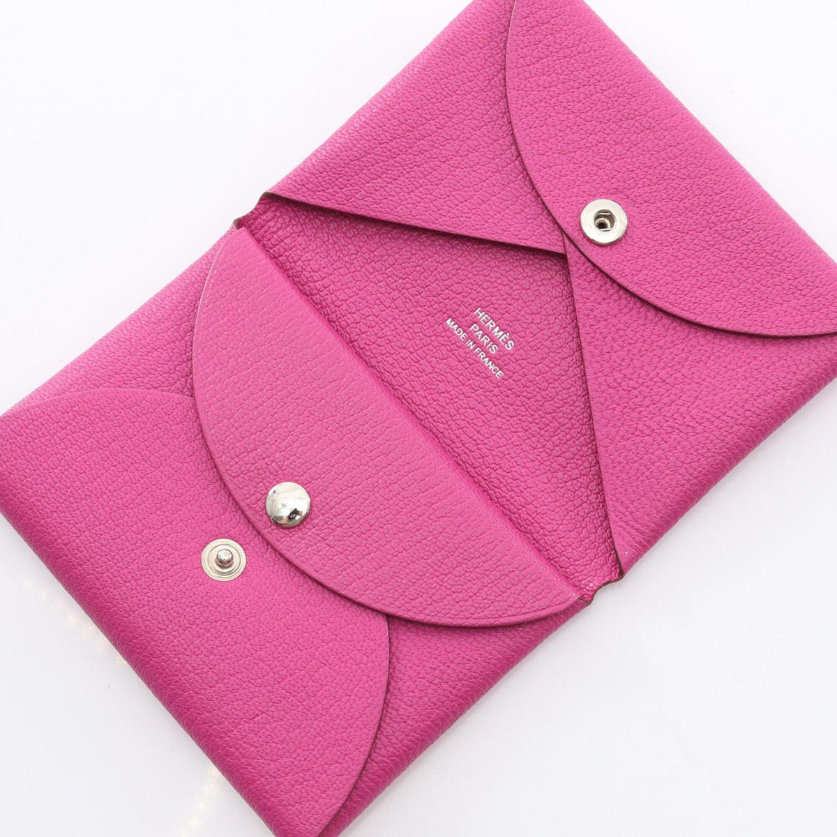 Hermes Pink Chevre Leather Coin Purse/Coin Case (Pre-Owned)