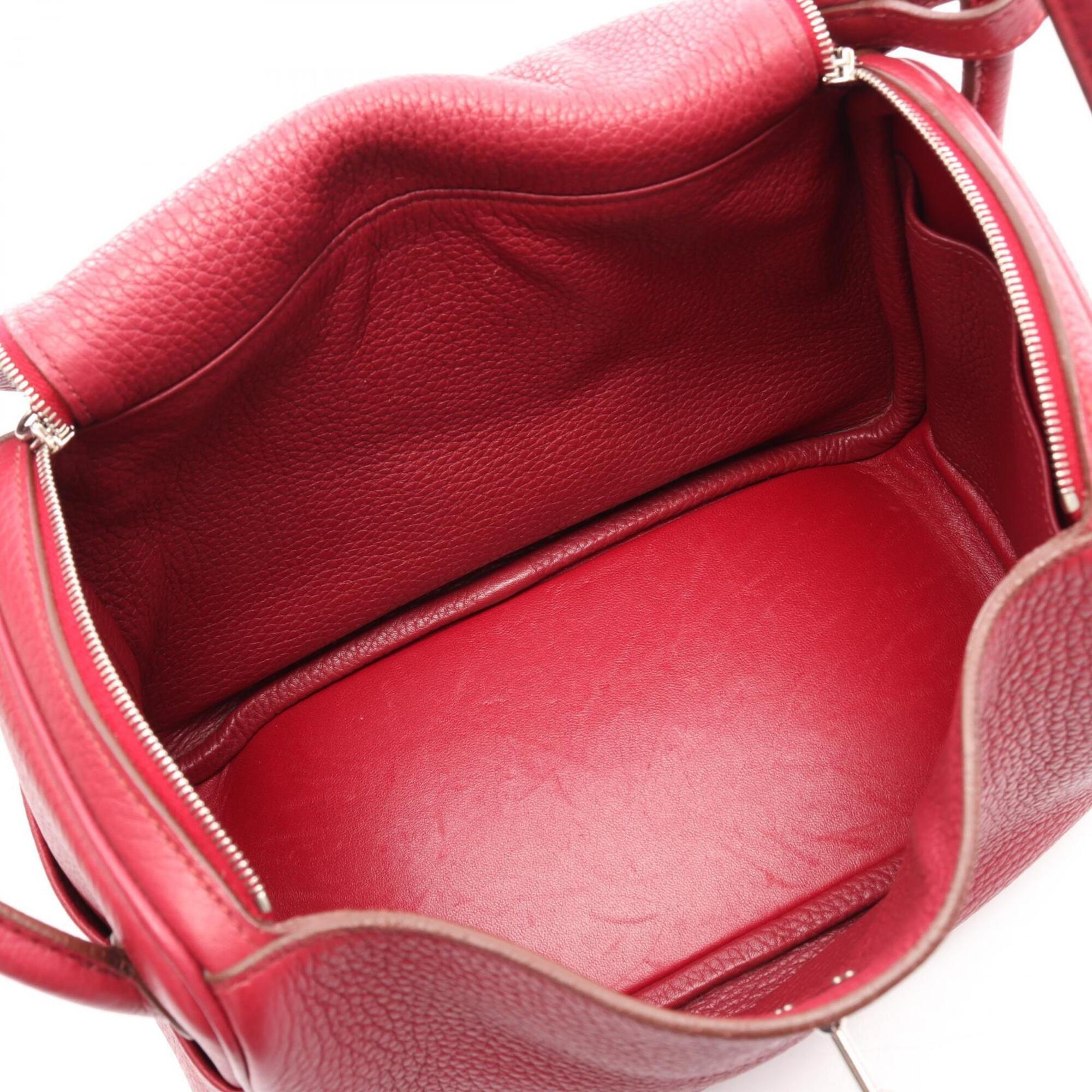 Hermes Bordeaux Ruby Taurillon Clemence Leather Handbag Shoulder Bag (Pre-Owned)
