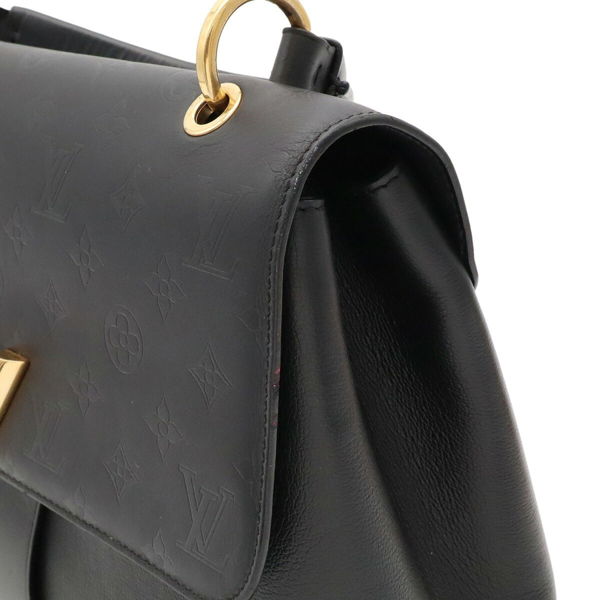 Louis Vuitton Black Noir Monogram Shadow Handbag Shoulder Bag (Pre-Owned)
