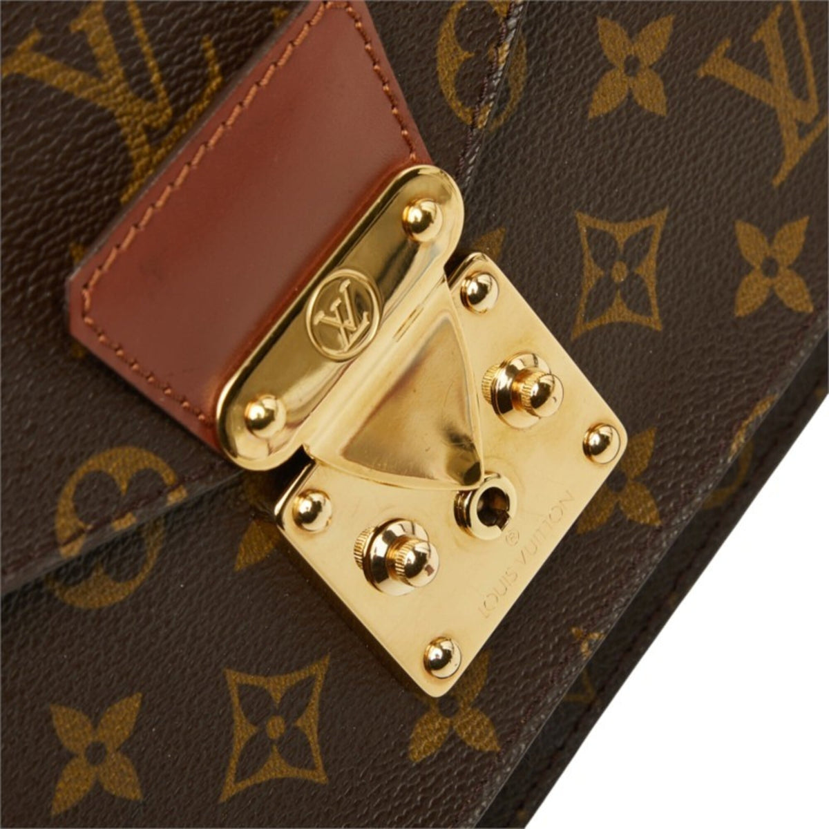 Louis Vuitton Monogram Brown Pvc Leather Handbag Shoulder Bag (Pre-Owned)