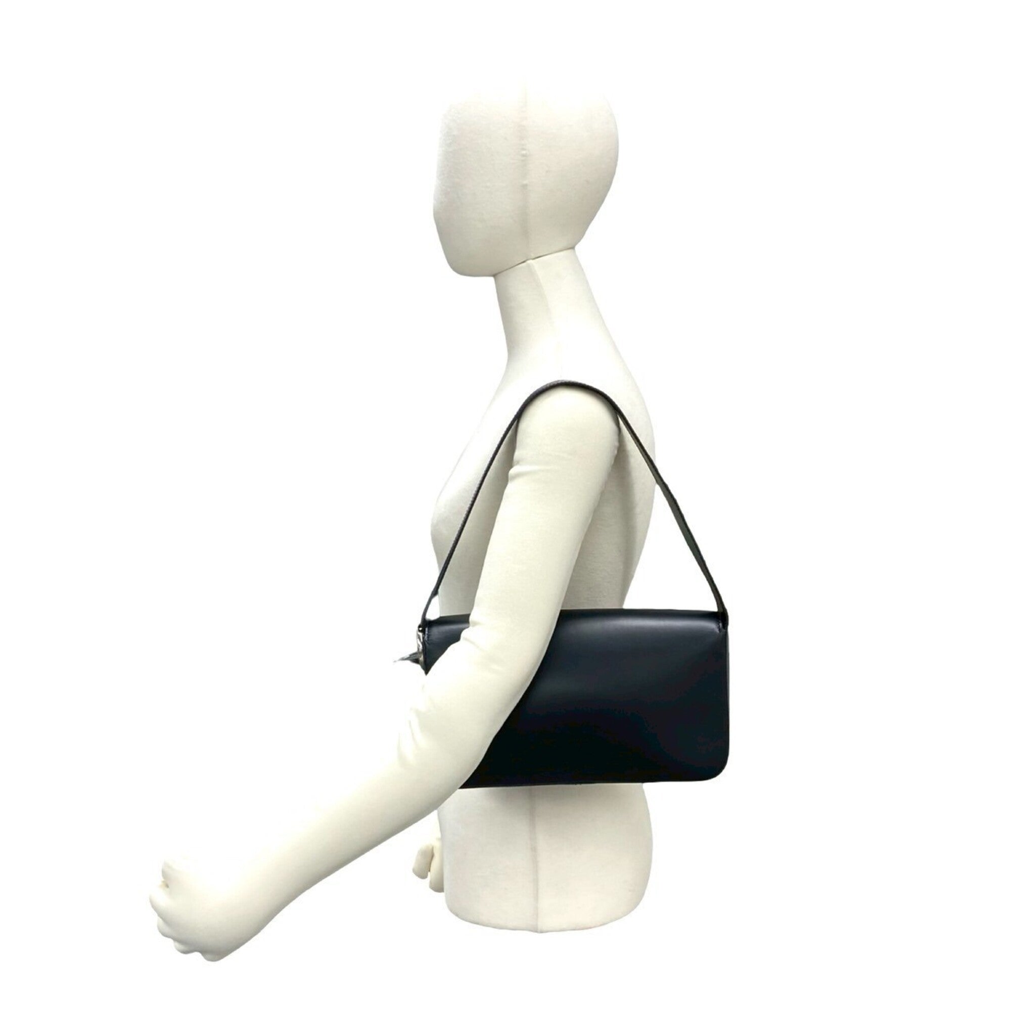 Cartier Black Leather Handbag Shoulder Bag (Pre-Owned)