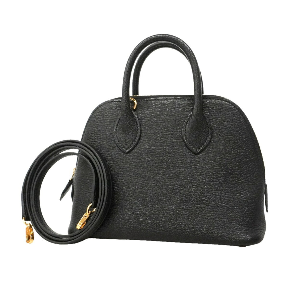 Hermes Black Chevre Myzore Leather Handbag (Pre-Owned)