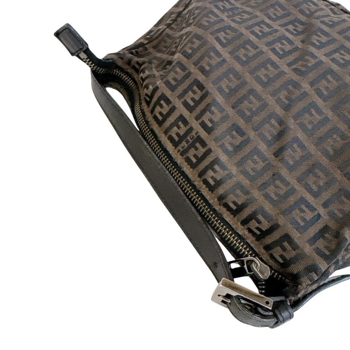 Fendi Black Brown Zucchino Handbag Pouch (Pre-Owned)