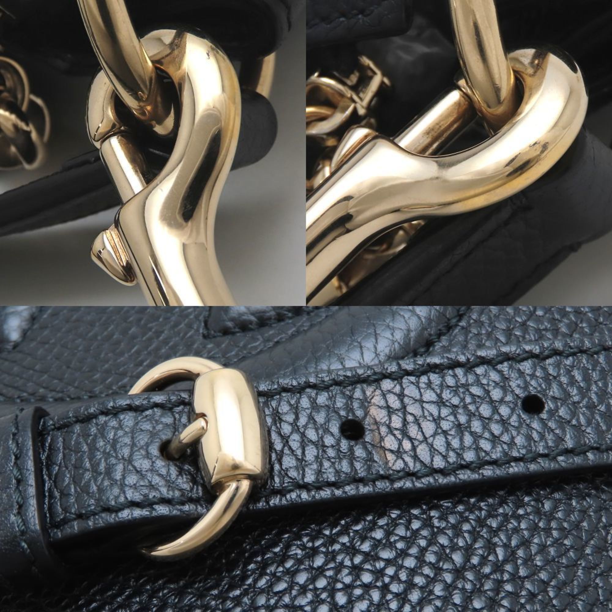 Gucci Soho Black Leather Shoulder Bag (Pre-Owned)