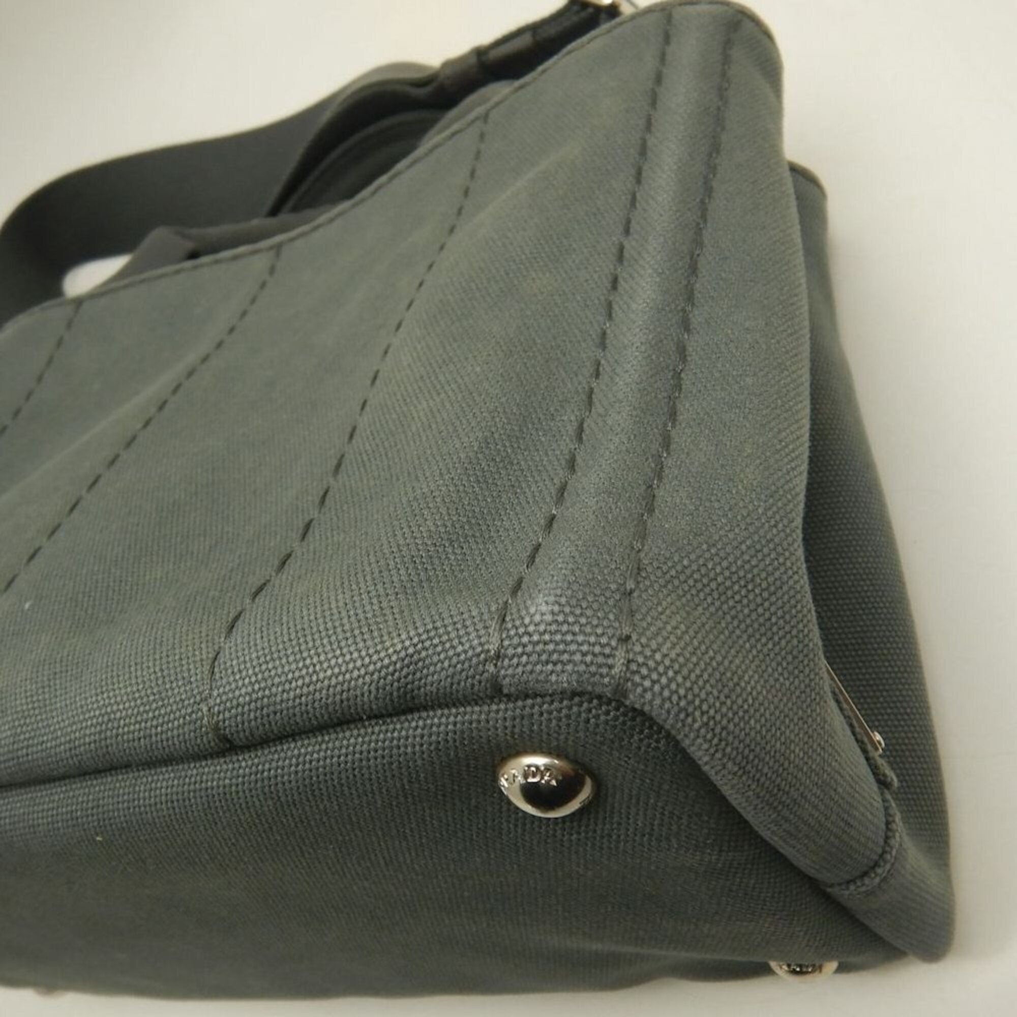 Prada Canapa Ardesia Canvas Tote Bag (Pre-Owned)
