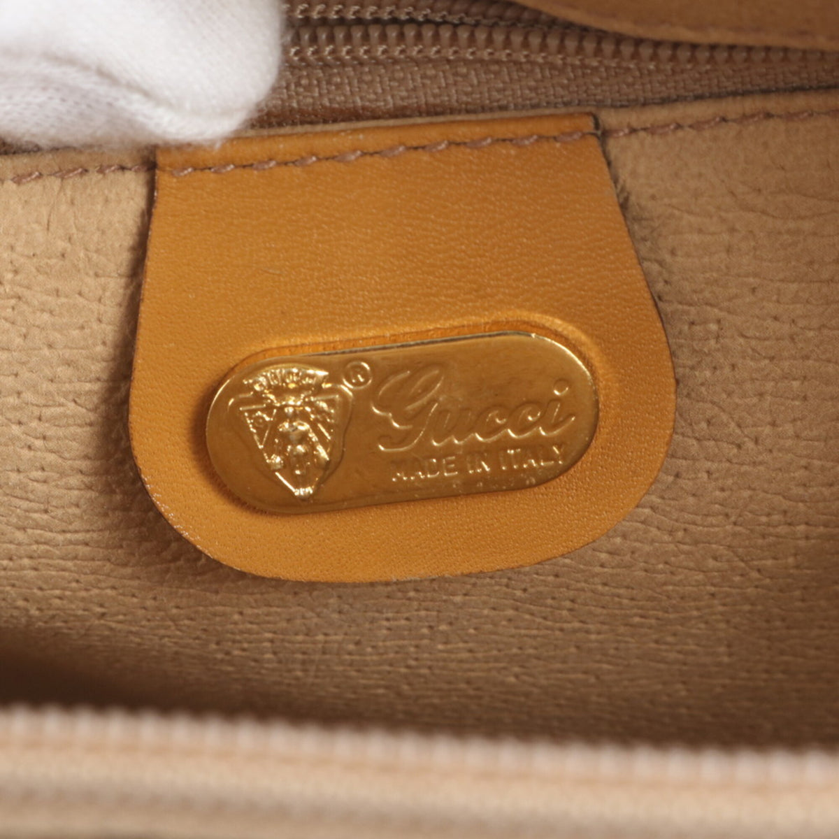 Gucci Brown Leather Coated Canvas Clutch Bag Pouch (Pre-Owned)