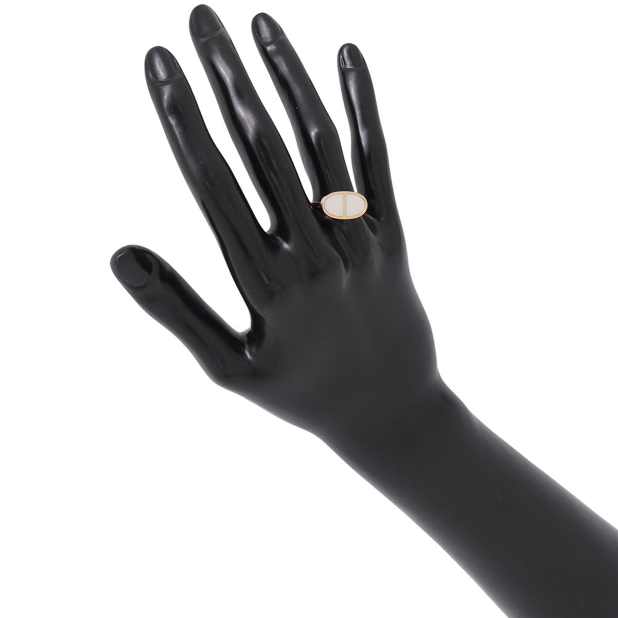 Hermes Pink Gold (18K) Ceramic Band Ring (Pre-Owned)