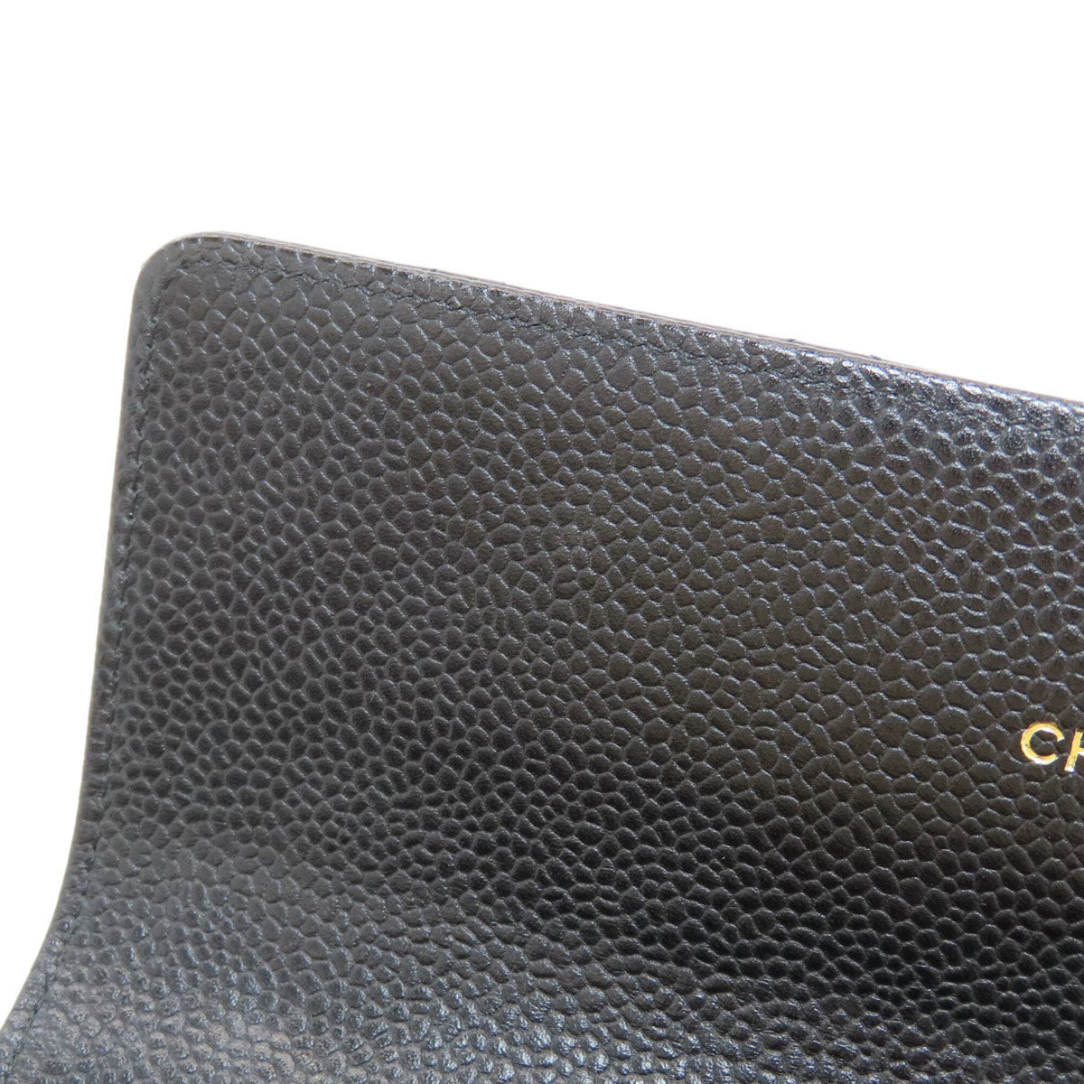 Chanel Matelasse Black Leather Long Wallet (Bi-Fold) (Pre-Owned)