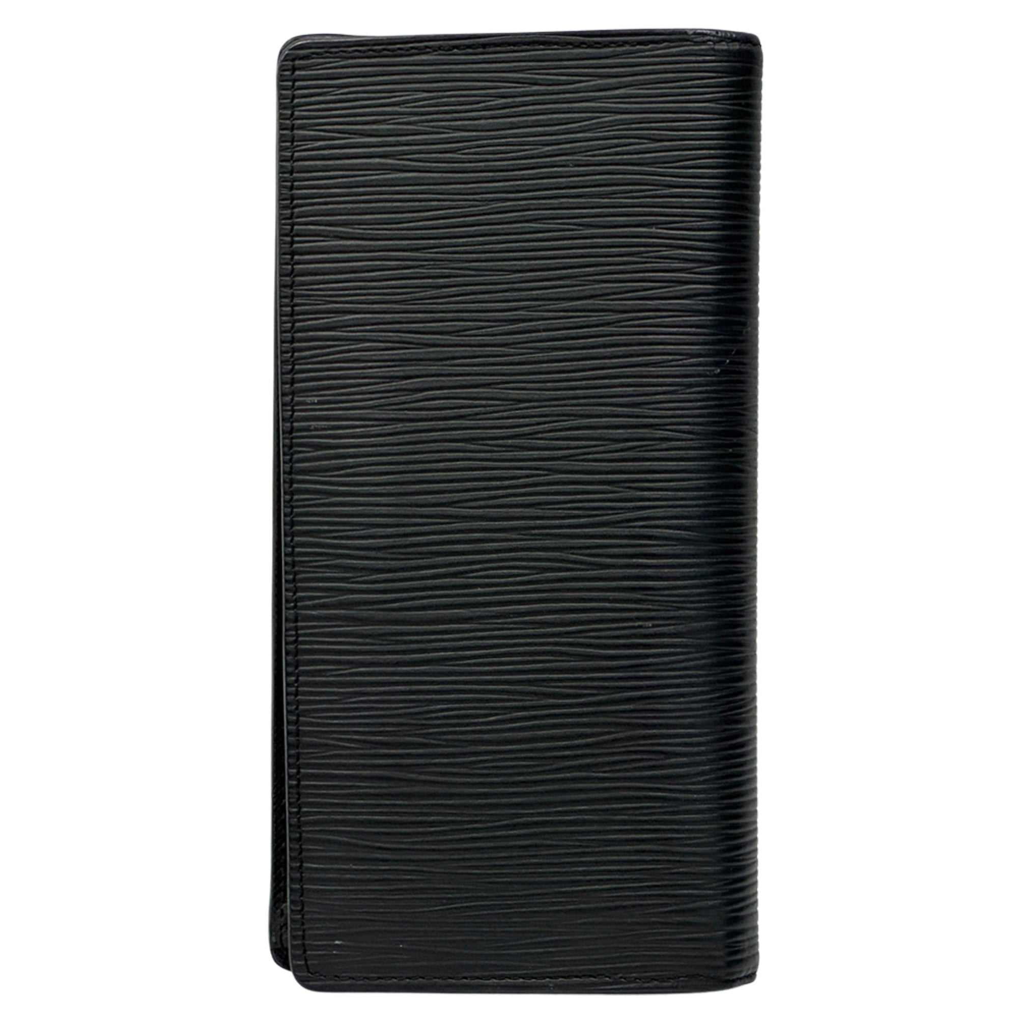 Louis Vuitton Black Noir Epi Leather Long Wallet (Bi-Fold) (Pre-Owned)