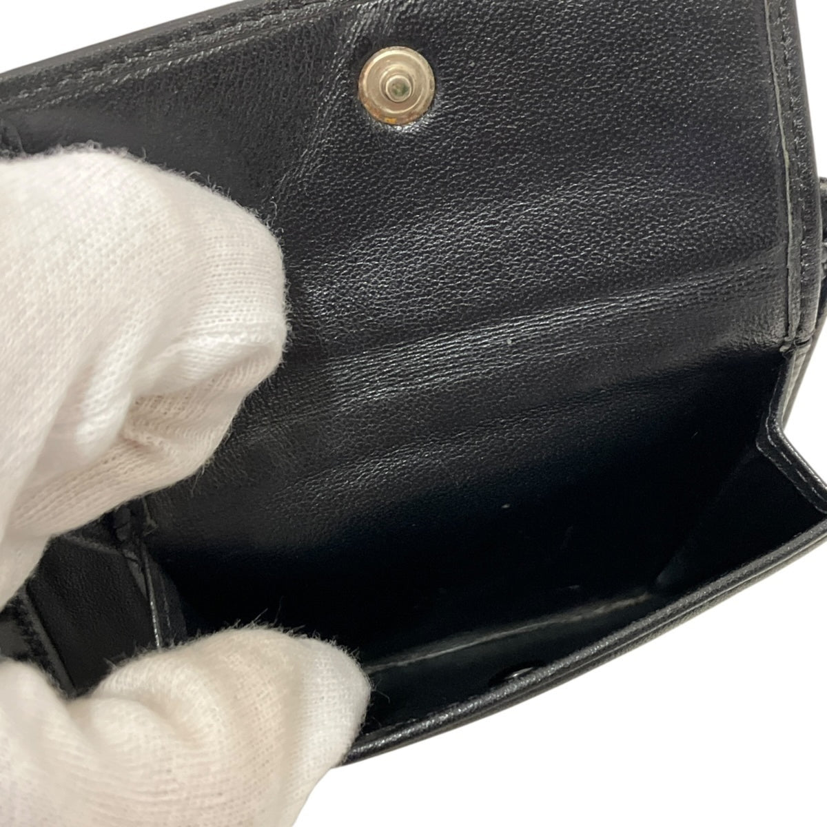 Chanel New Travel Line Black Leather Canvas Wallet (Bi-Fold) (Pre-Owned)
